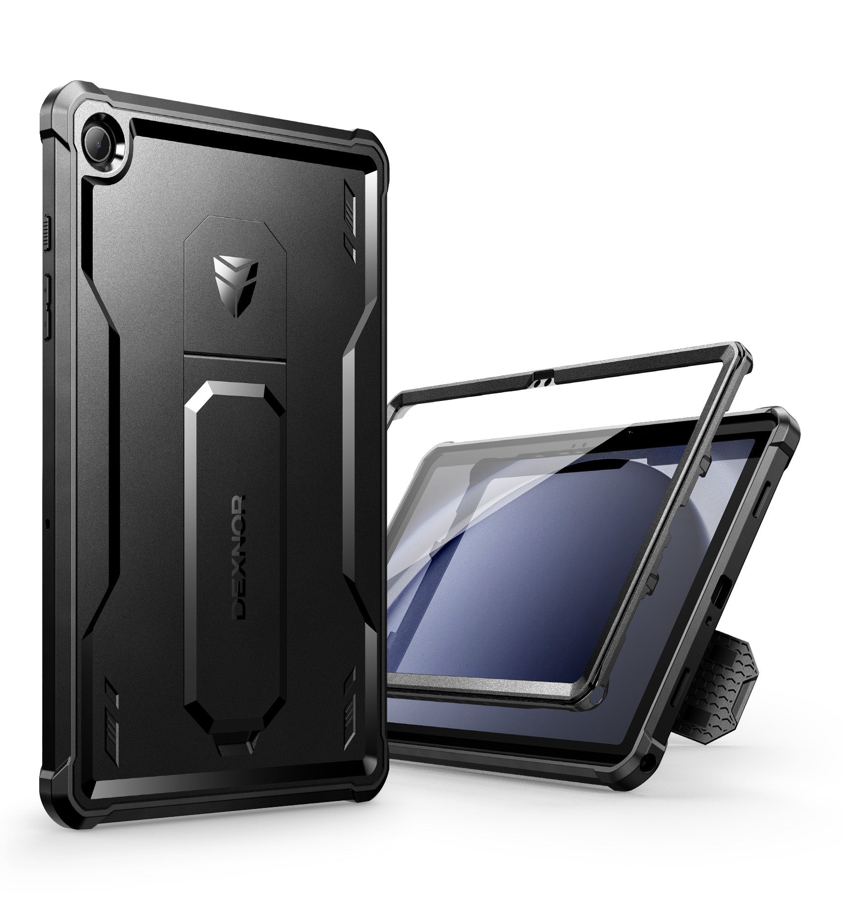 Dexnor Tablet Case for Samsung Galaxy Tab A9 Plus 11 Inch 2023 With Screen Protector Full Body Bumper Kickstand Heavy-duty Shockproof Rugged Pen Holder Cover