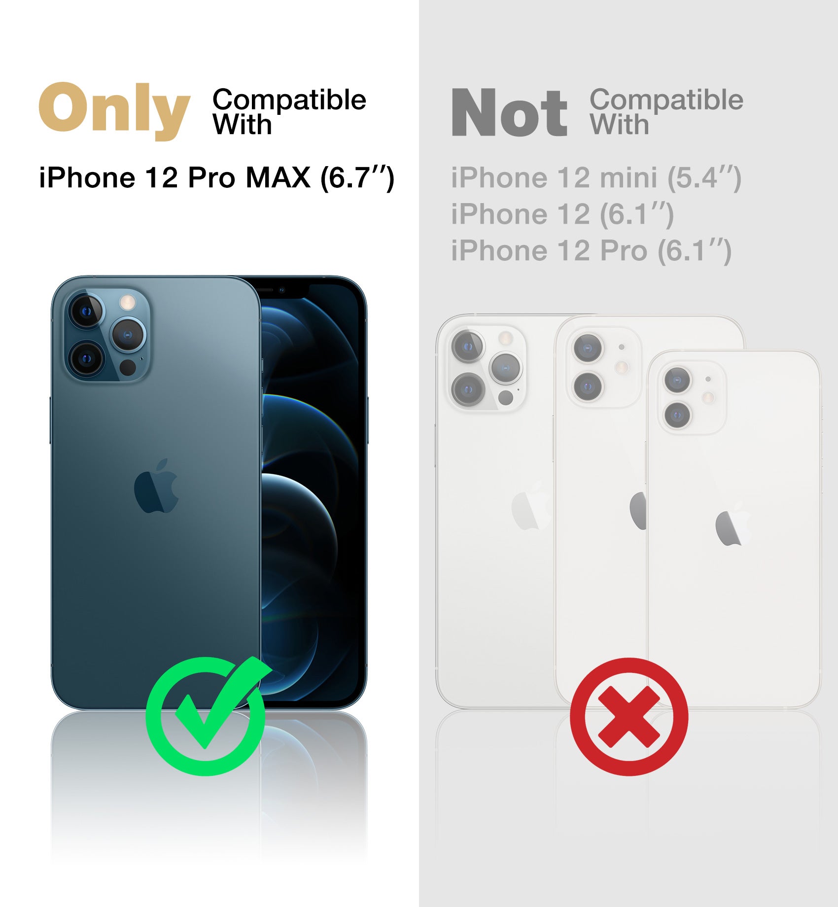 Dexnor Black Case For iPhone 12 Pro Max With MagSafe Heavy-duty Shockproof Full Body Built-in Screen Protector Adjustable Kickstand