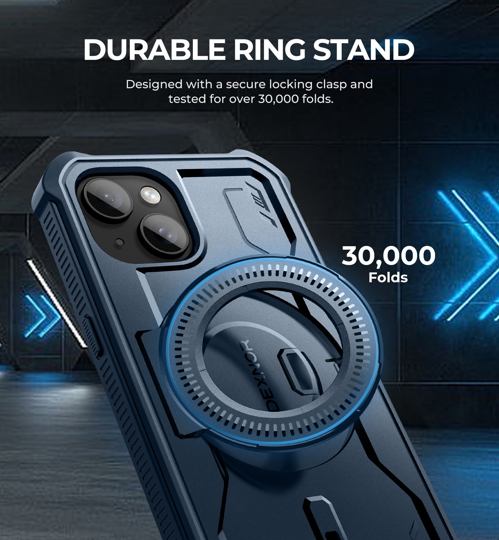 Dexnor for iphone 15 Case With MagSafe Heavy-duty Shockproof Full Body Built-in Screen Protector Adjustable Kickstand