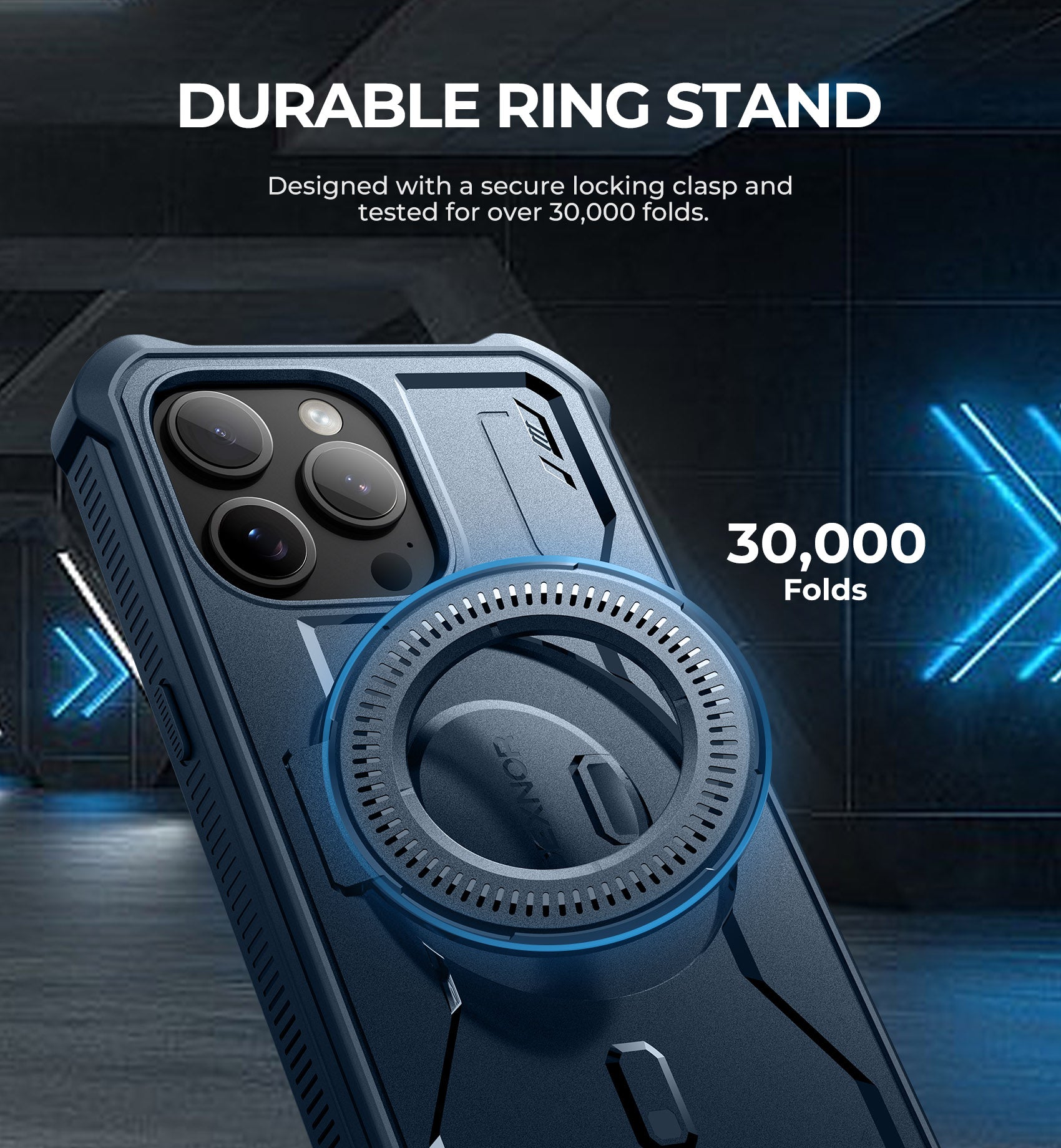 Dexnor for iphone 15 Pro Max Case With MagSafe Heavy-duty Shockproof Full Body Built-in Screen Protector Adjustable Kickstand