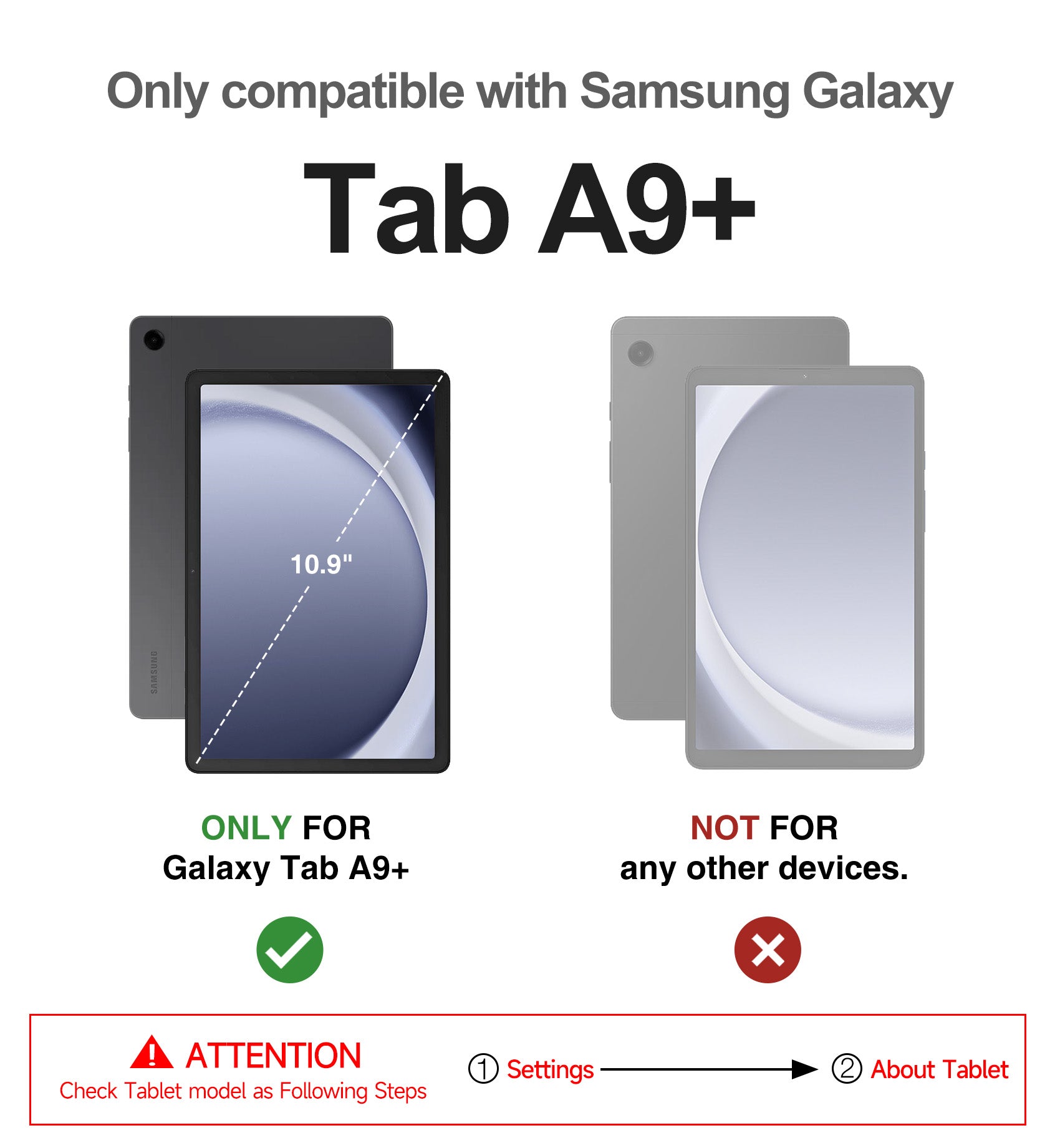 Dexnor Tablet Case for Samsung Galaxy Tab A9 Plus 11 Inch 2023 With Screen Protector Full Body Bumper Kickstand Heavy-duty Shockproof Rugged Pen Holder Cover