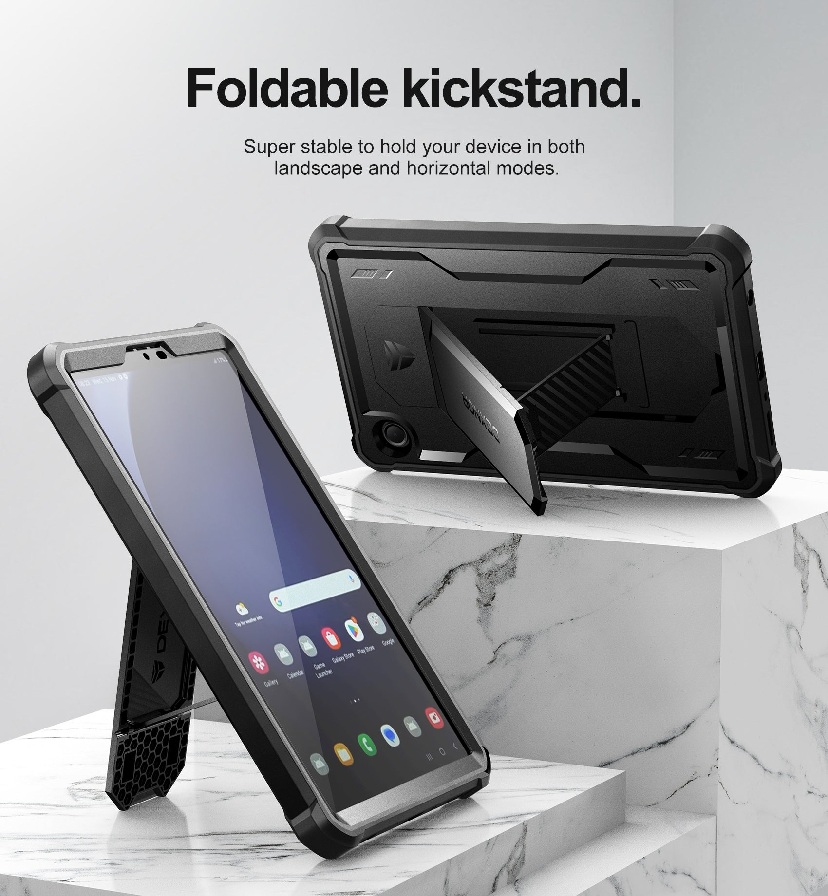 Dexnor Tablet Case for Samsung Galaxy Tab A9 8.7 Inch 2023 With Screen Protector Full Body Bumper Kickstand Heavy-duty Shockproof Rugged Pen Holder Cover