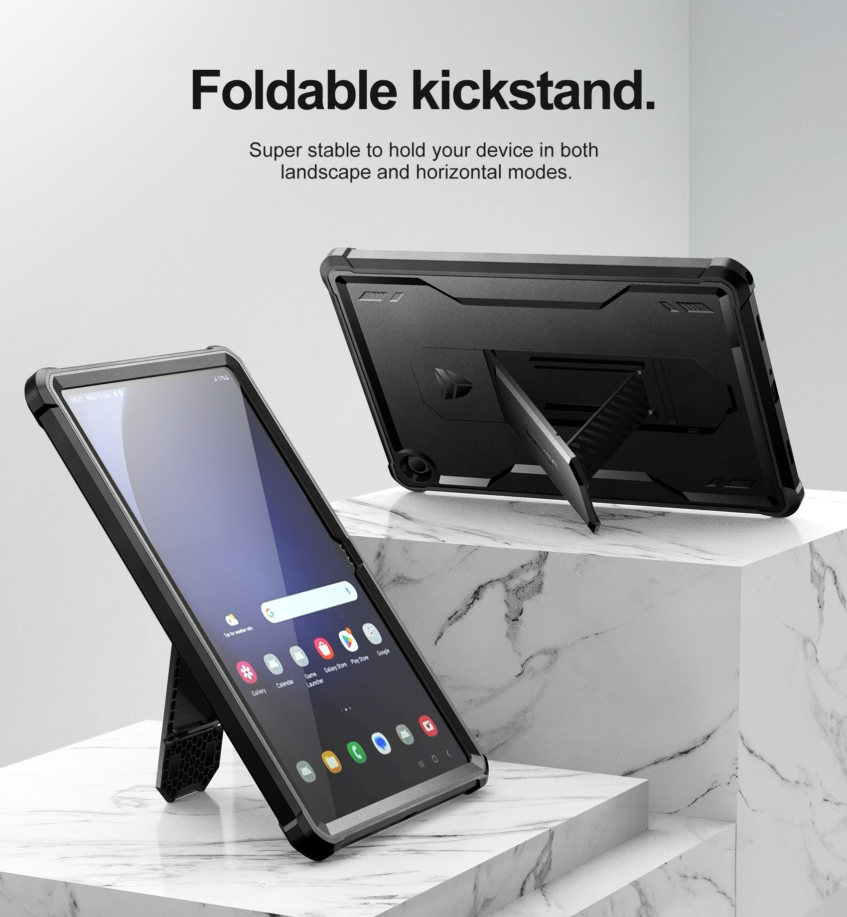 Dexnor Tablet Case for Samsung Galaxy Tab A9 Plus 11 Inch 2023 With Screen Protector Full Body Bumper Kickstand Heavy-duty Shockproof Rugged Pen Holder Cover