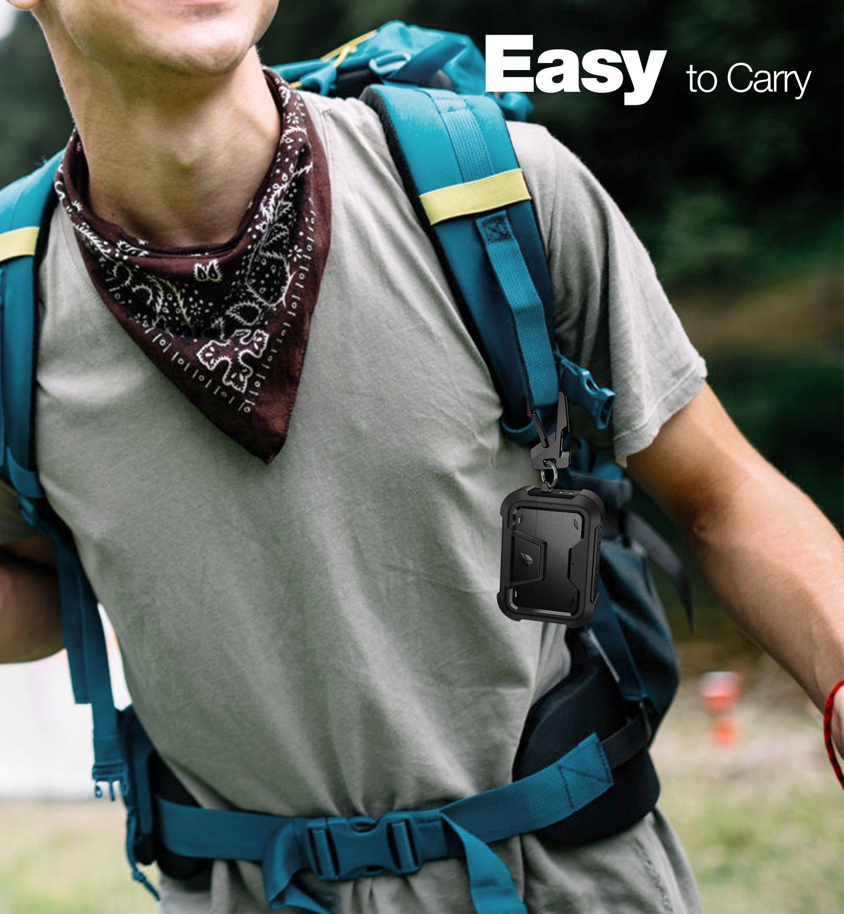 Dexnor Earphone Case for Beats Studio Buds 2021/Buds + 2023 with Secure Lock and Carabiner Full Body Bumper Shockproof Rugged Cover