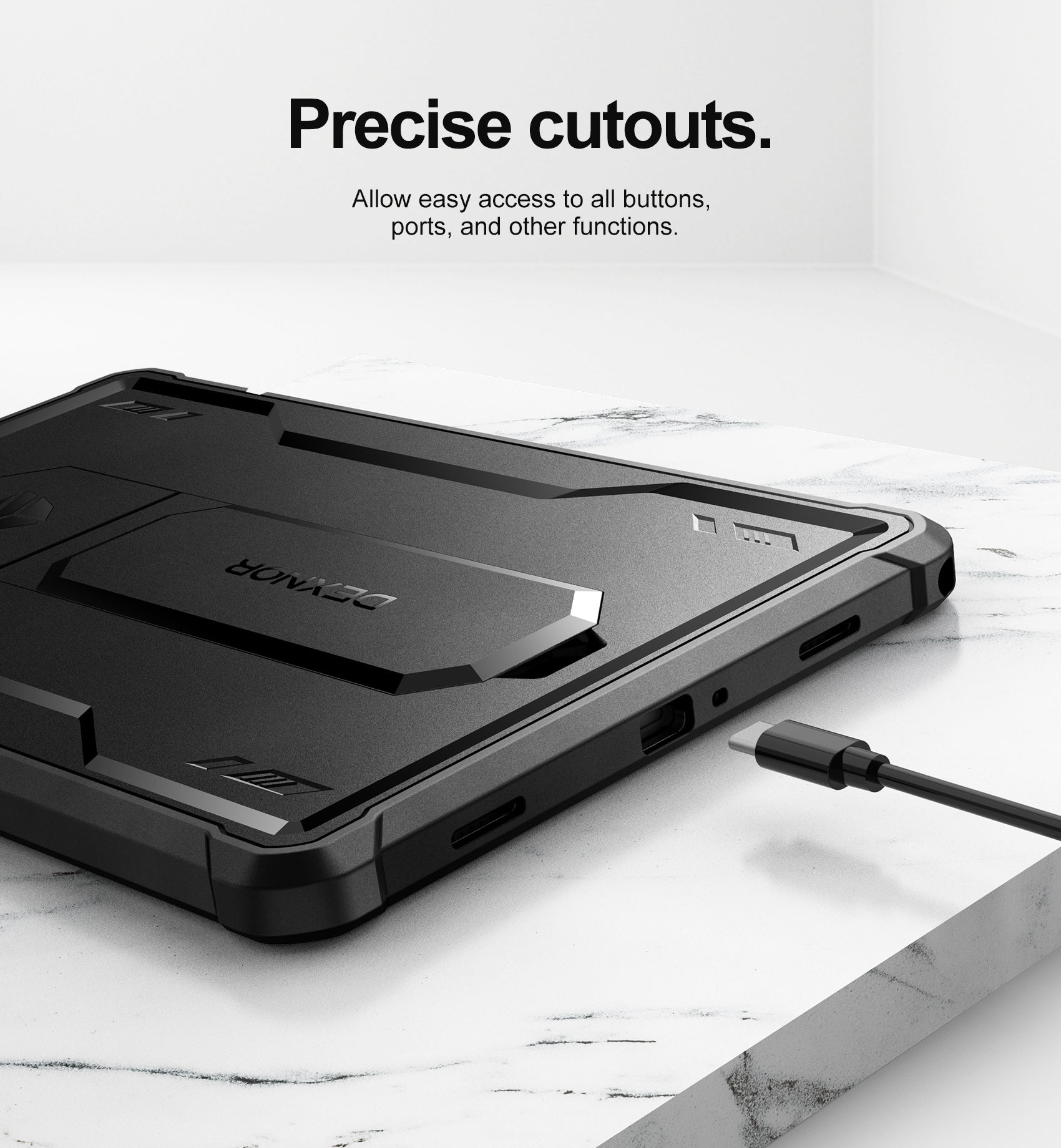 Dexnor Tablet Case for Samsung Galaxy Tab A9 Plus 11 Inch 2023 With Screen Protector Full Body Bumper Kickstand Heavy-duty Shockproof Rugged Pen Holder Cover