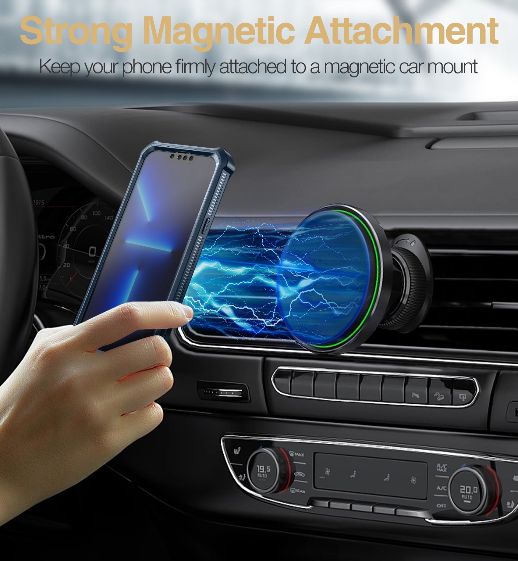 Dexnor for iphone 13 Pro Max Case With Heavy-duty Shockproof Full Body Built-in Screen Protector Adjustable Kickstand