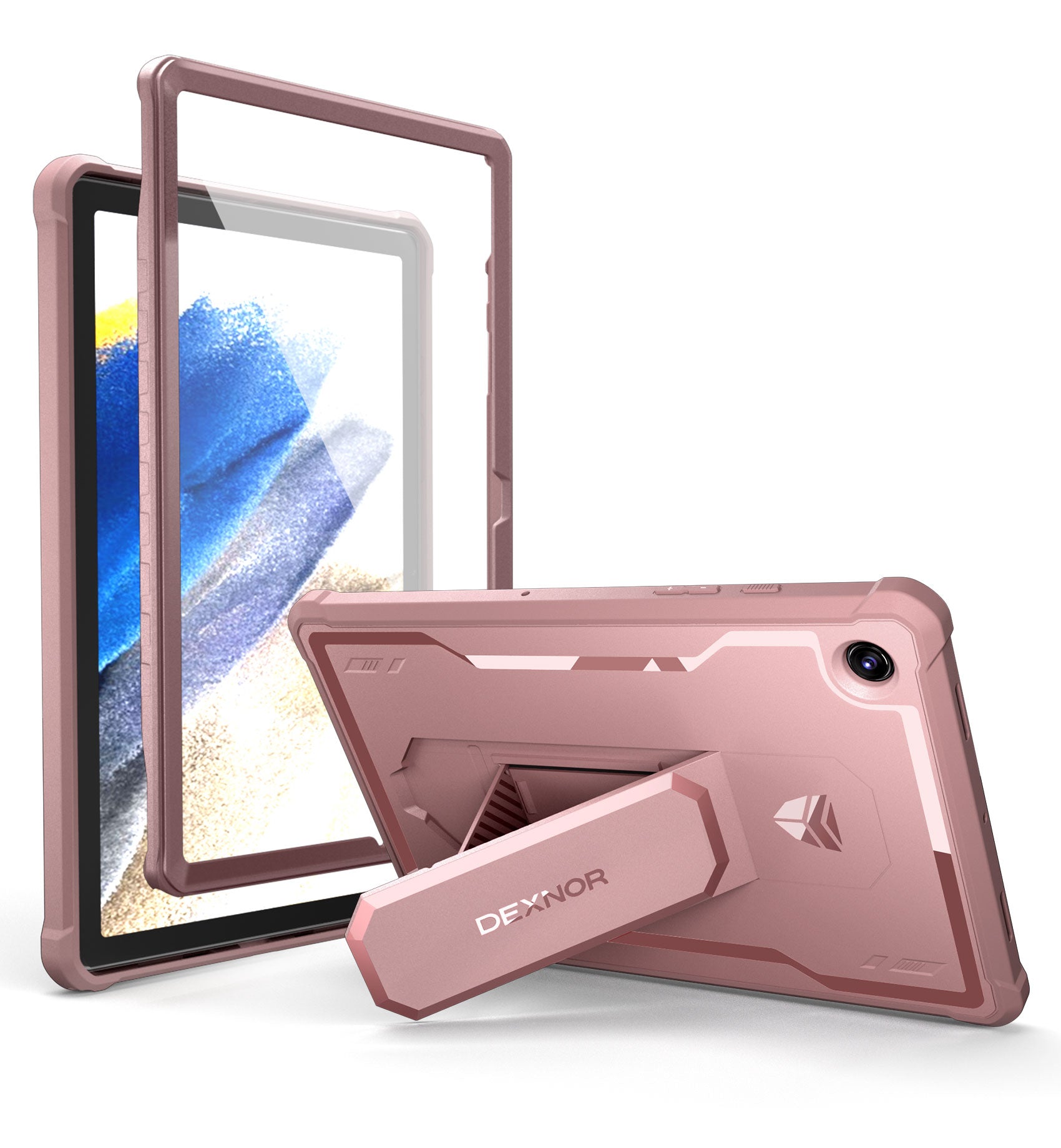 Dexnor Tablet Case for Samsung Galaxy Tab A8 With Screen Protector Full Body Bumper Kickstand Heavy-duty Shockproof Rugged Pen Holder Cover.