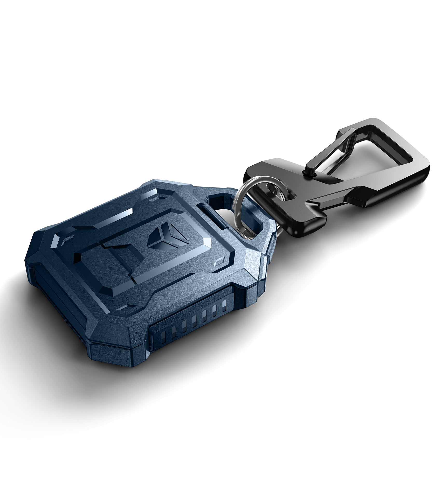 Dexnor Rugged Case for AirTag with Key Ring and Carabiner Full Body Bumper Shockproof Holder Cover.