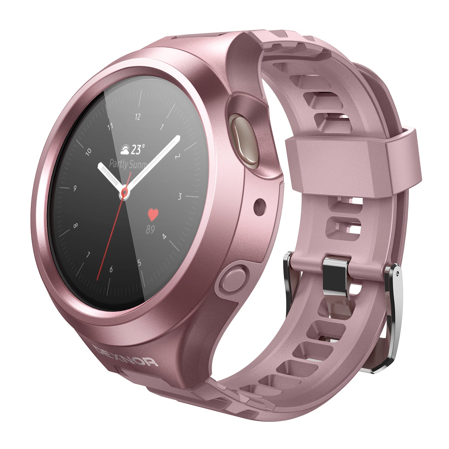 Dexnor Watch Case for Samsung Galaxy Watch Active 2 Band 44mm Full Body Bumper Shockproof Rugged Raised Bezel Snap-on Cover