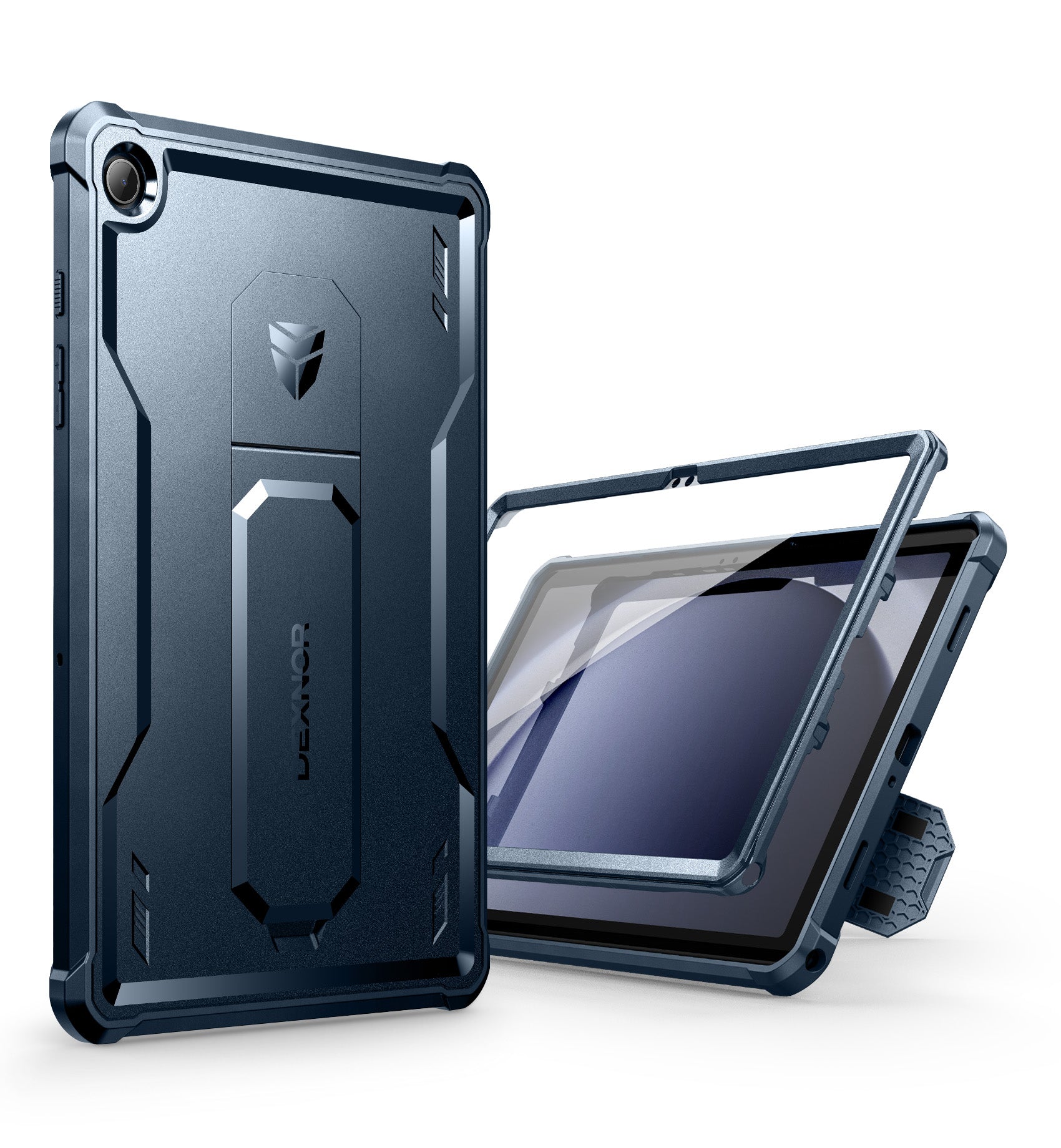 Dexnor Tablet Case for Samsung Galaxy Tab A9 Plus 11 Inch 2023 With Screen Protector Full Body Bumper Kickstand Heavy-duty Shockproof Rugged Pen Holder Cover