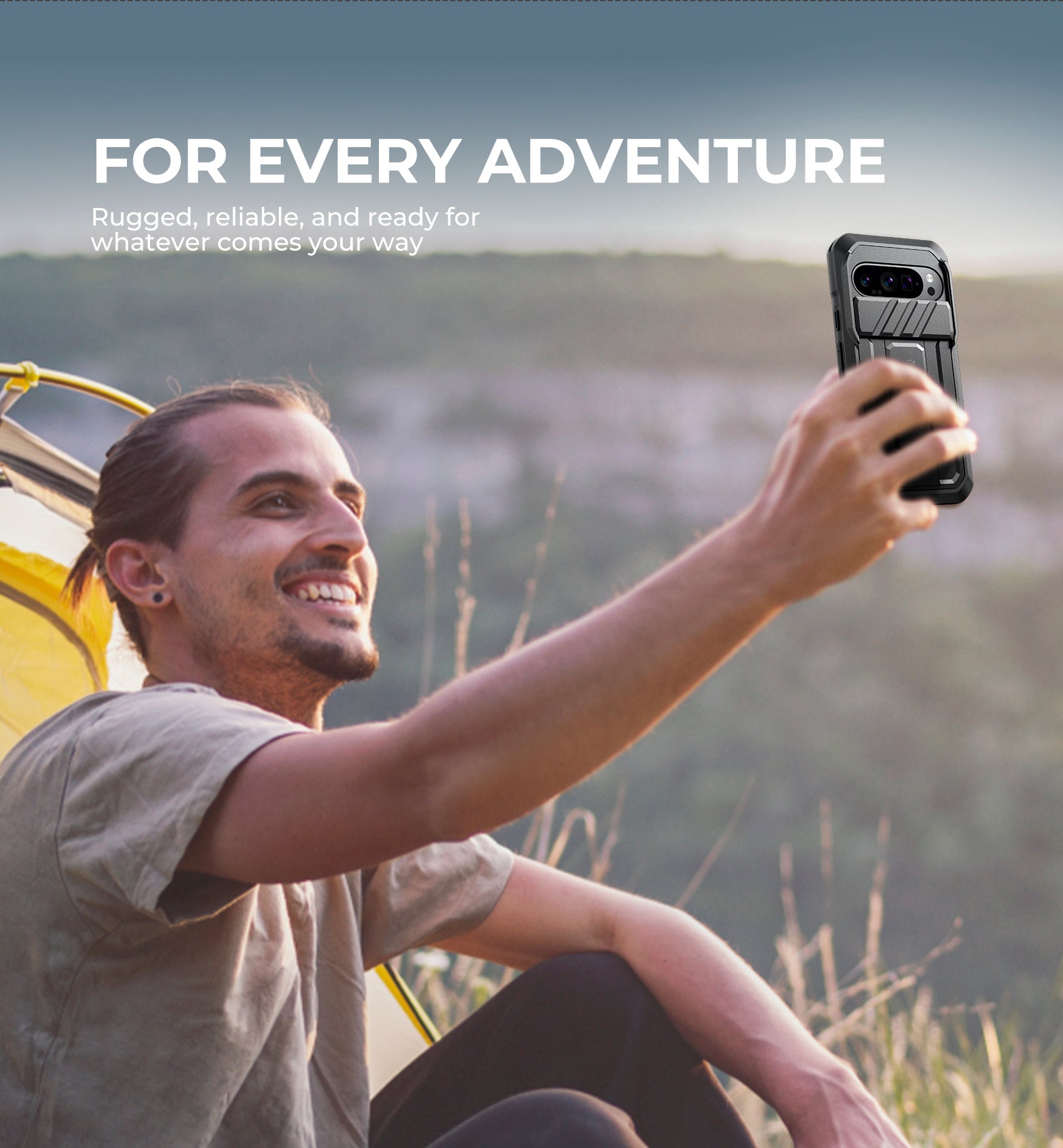 For Every Adventure Case for Google Pixel 9 With Screen Protector Full Body Bumper Kickstand Heavy-duty Shockproof Rugged Cover.