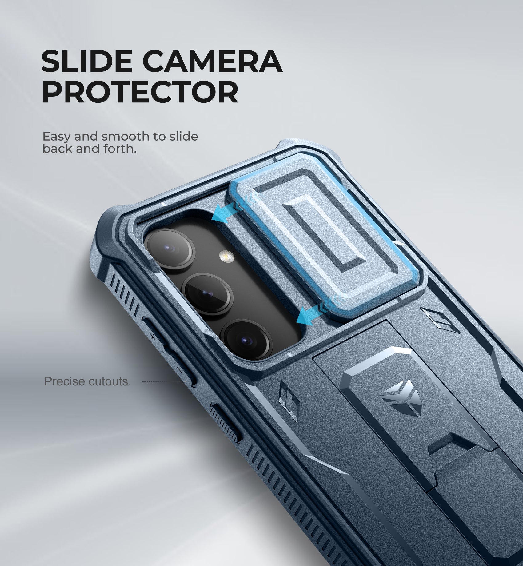 Dexnor Case for Samsung Galaxy S24 Plus Full Body With Screen Protector Slide Camera Bumper Kickstand Heavy-duty Shockproof Rugged Cover.