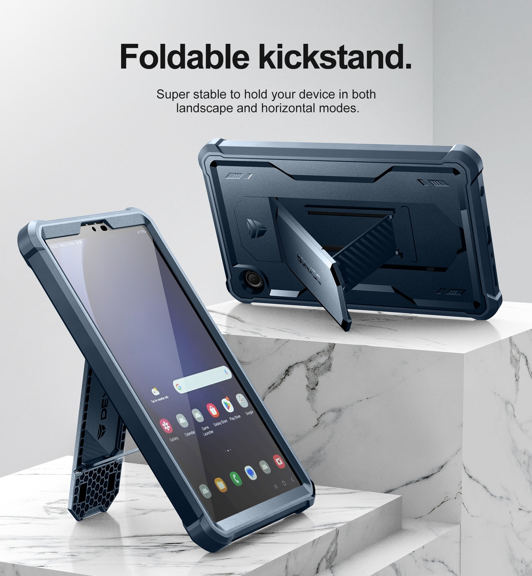 Dexnor Tablet Case for Samsung Galaxy Tab A9 8.7 Inch 2023 With Screen Protector Full Body Bumper Kickstand Heavy-duty Shockproof Rugged Pen Holder Cover