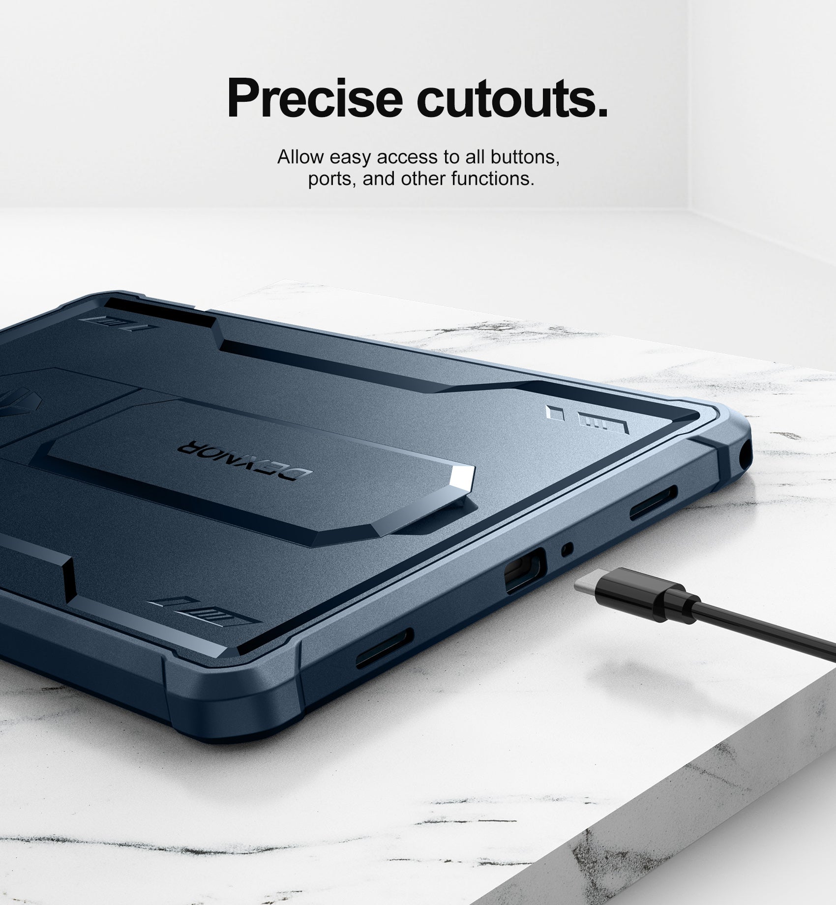 Dexnor Tablet Case for Samsung Galaxy Tab A9 Plus 11 Inch 2023 With Screen Protector Full Body Bumper Kickstand Heavy-duty Shockproof Rugged Pen Holder Cover