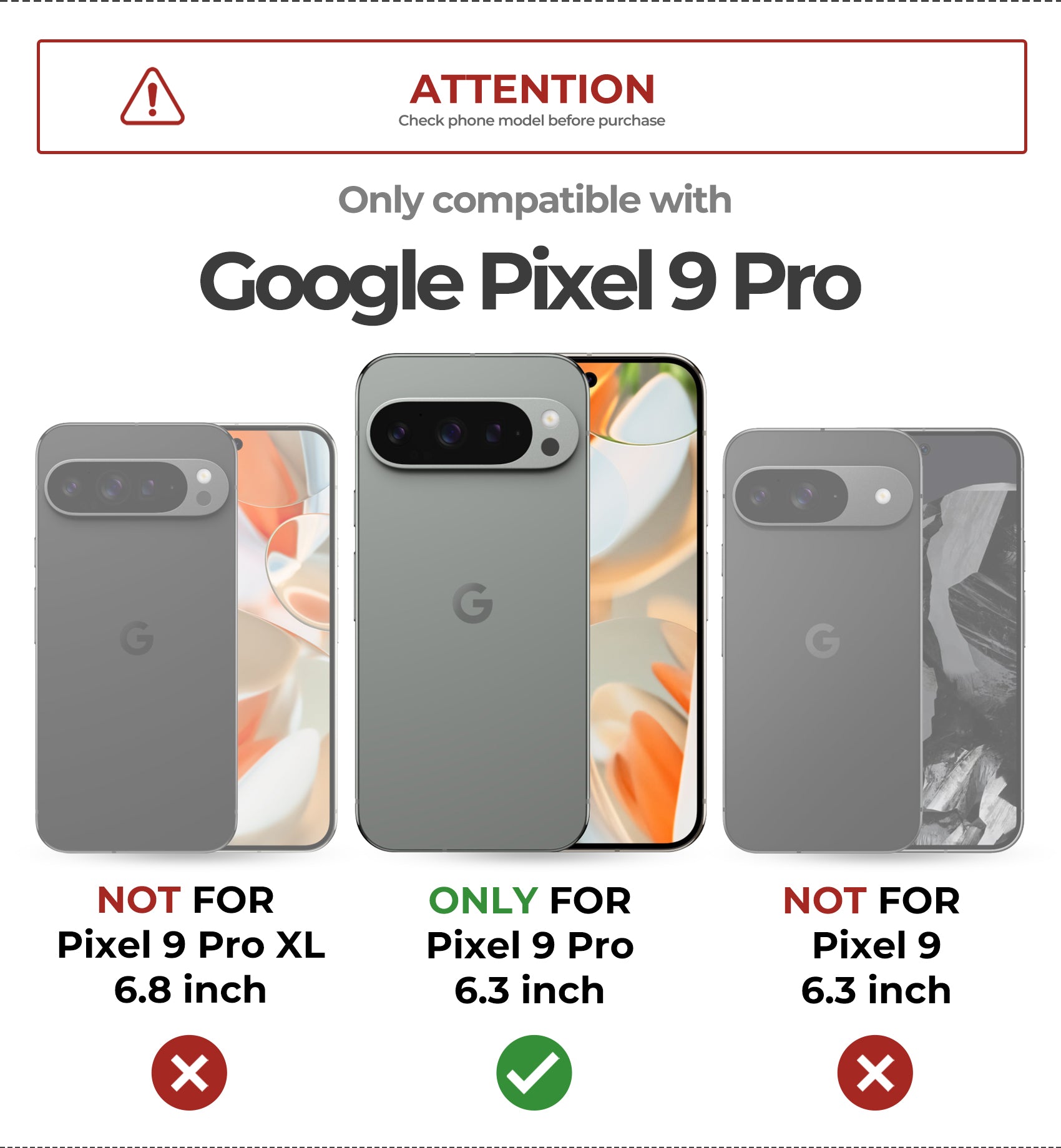 Dexnor Case for Google Pixel 9 Pro With Screen Protector Full Body Bumper Kickstand Heavy-duty Shockproof Rugged Cover.