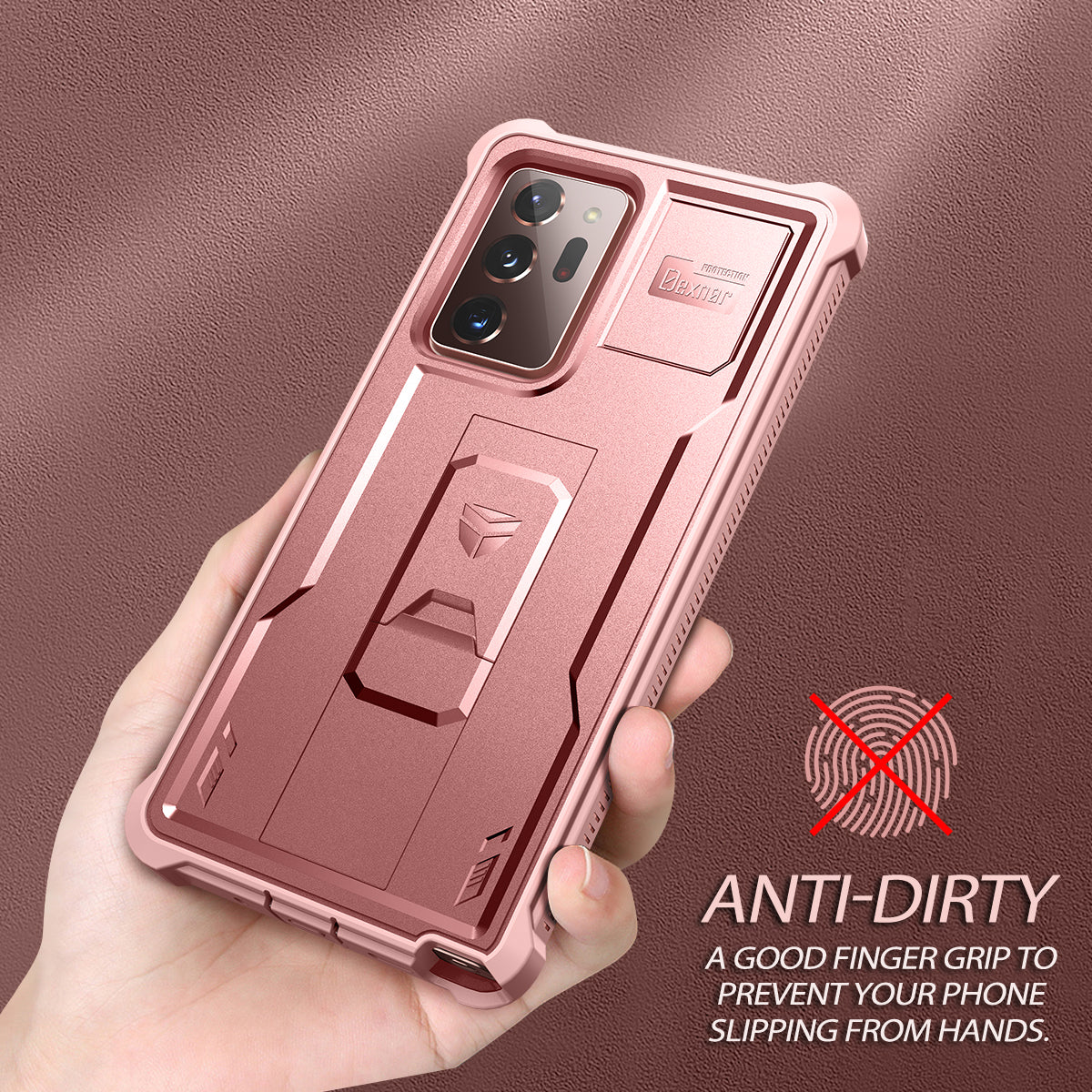 Dexnor Case for Samsung Galaxy Note 20 Ultra With Single Screen Protector Full Body Bumper Kickstand Heavy-duty Shockproof Rugged Cover.