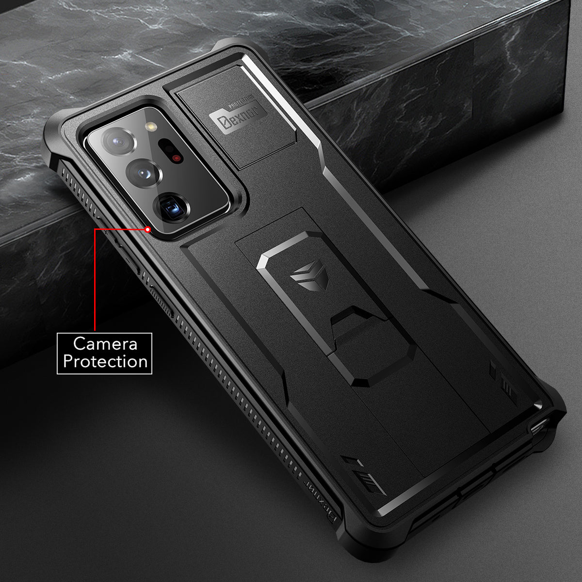Dexnor Case for Samsung Galaxy Note 20 Ultra With Single Screen Protector Full Body Bumper Kickstand Heavy-duty Shockproof Rugged Cover.
