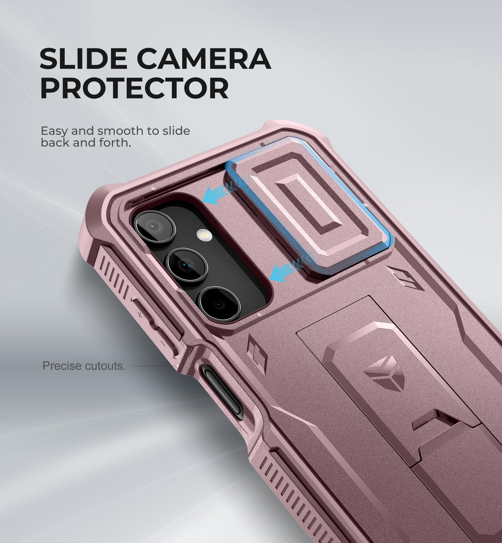 Dexnor Case for Samsung Galaxy A15 5G With Screen Protector Full Body Bumper Kickstand Heavy-duty Shockproof Rugged Cover.