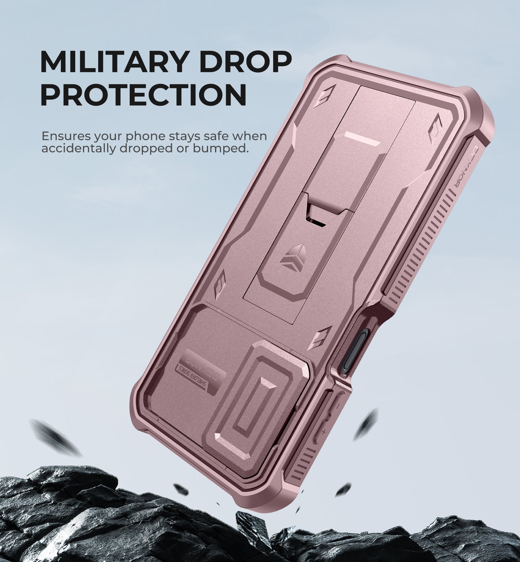 Dexnor Case for Samsung Galaxy A15 5G With Screen Protector Full Body Bumper Kickstand Heavy-duty Shockproof Rugged Cover.