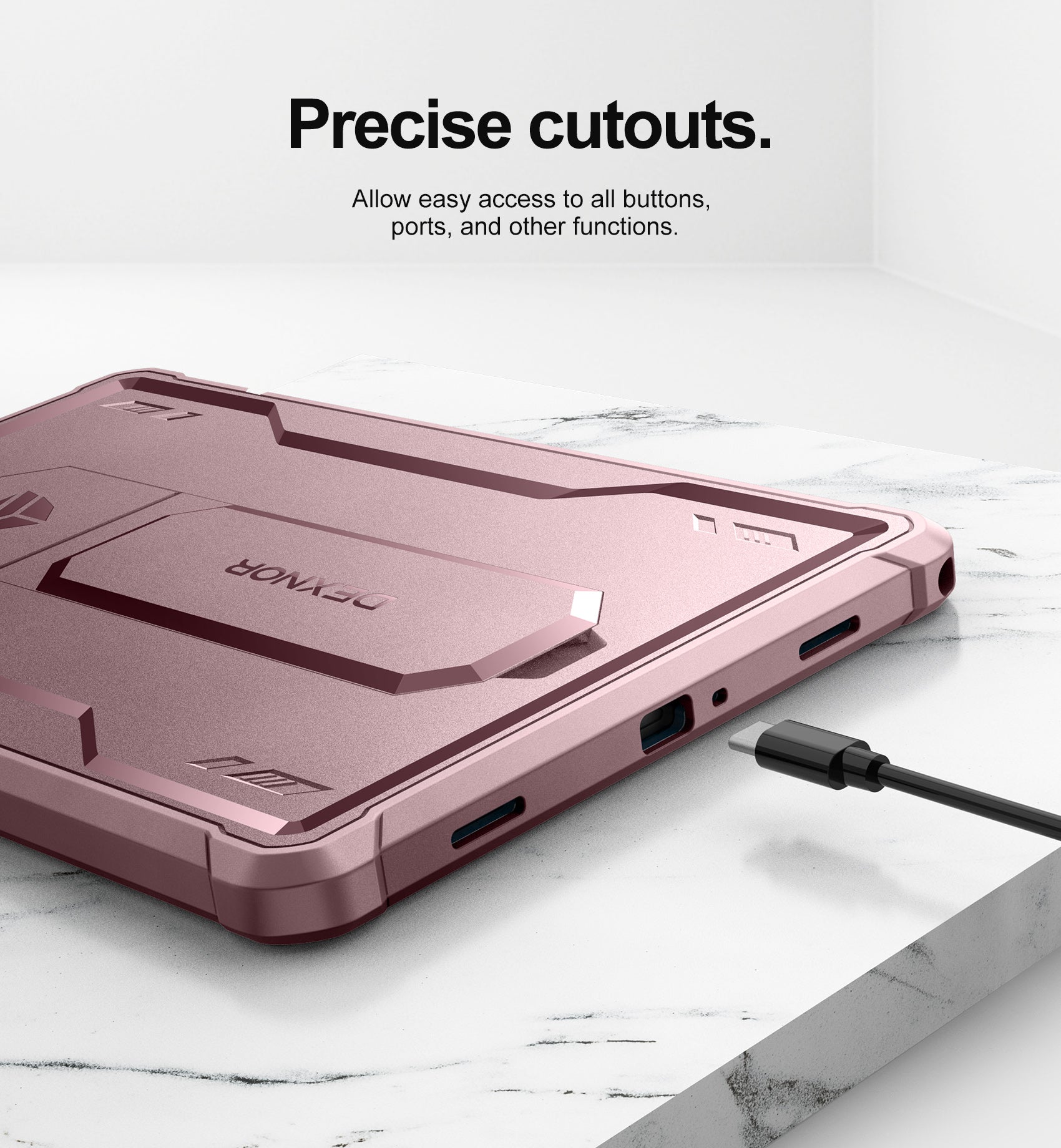 Dexnor Tablet Case for Samsung Galaxy Tab A9 Plus 11 Inch 2023 With Screen Protector Full Body Bumper Kickstand Heavy-duty Shockproof Rugged Pen Holder Cover