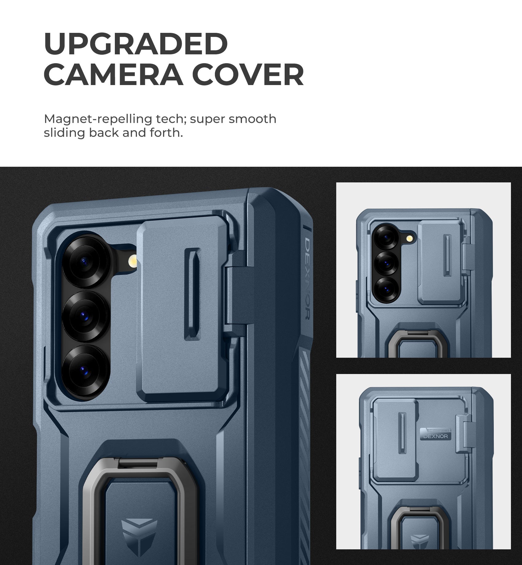 Dexnor Case for Samsung Galaxy Z Fold 6 With Hinge Coverage Screen Protector Full Body Bumper Kickstand Heavy-duty Shockproof Rugged Cover.