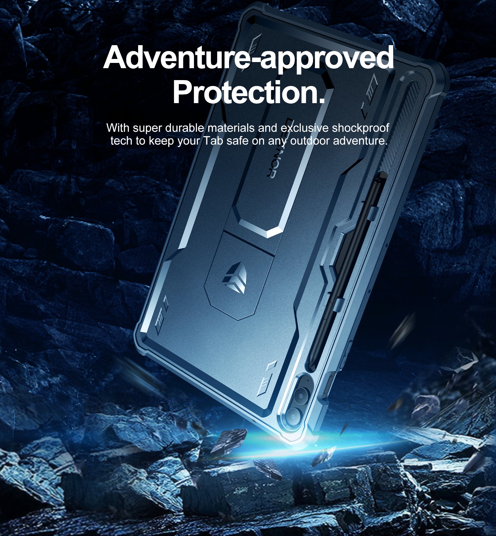 Dexnor Tablet Case for Samsung Galaxy Tab S9 FE Plus With Screen Protector Full Body Bumper Kickstand Heavy-duty Shockproof Rugged Pen Holder Cover.