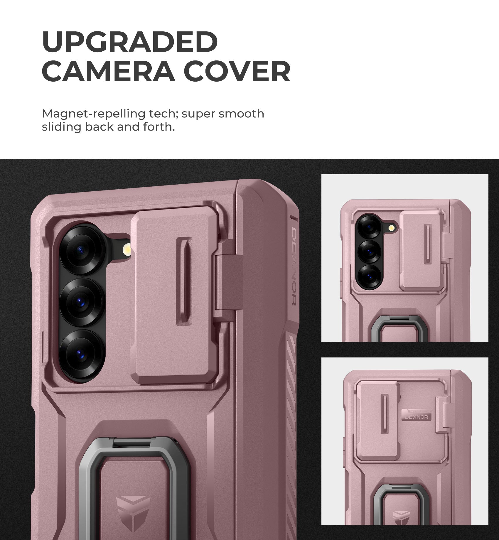 Dexnor Case for Samsung Galaxy Z Fold 6 With Hinge Coverage Screen Protector Full Body Bumper Kickstand Heavy-duty Shockproof Rugged Cover.