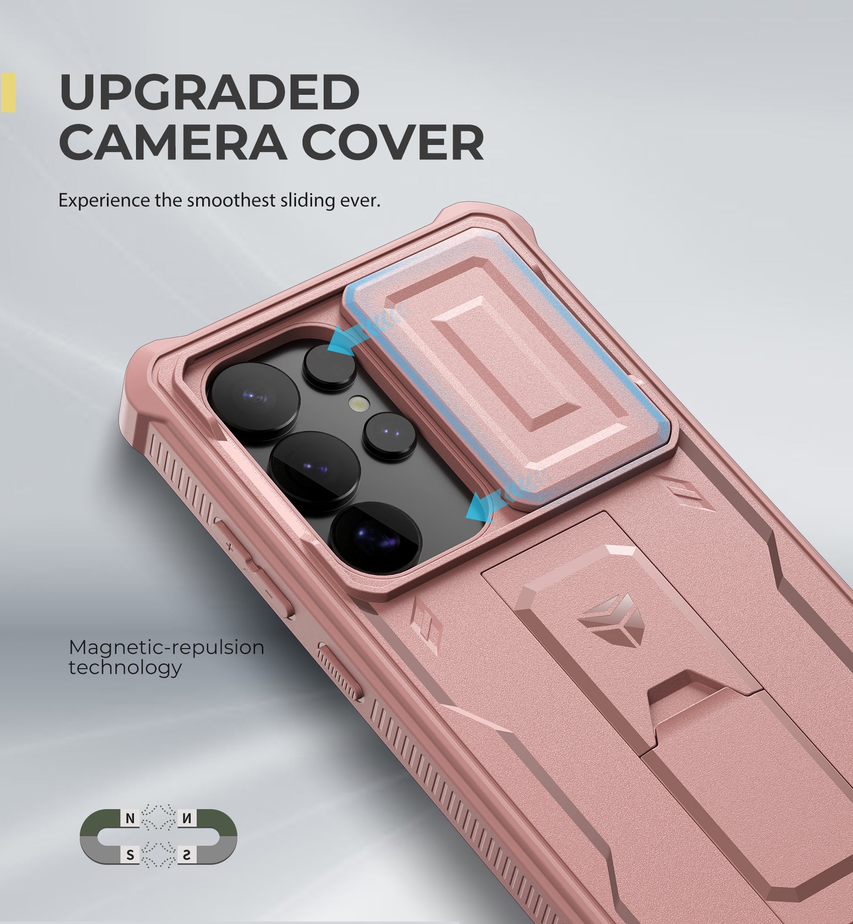 Dexnor Case for Samsung Galaxy S25 Ultra Full Body With Screen Protector Slide Camera Bumper Kickstand Heavy-duty Rugged Cover