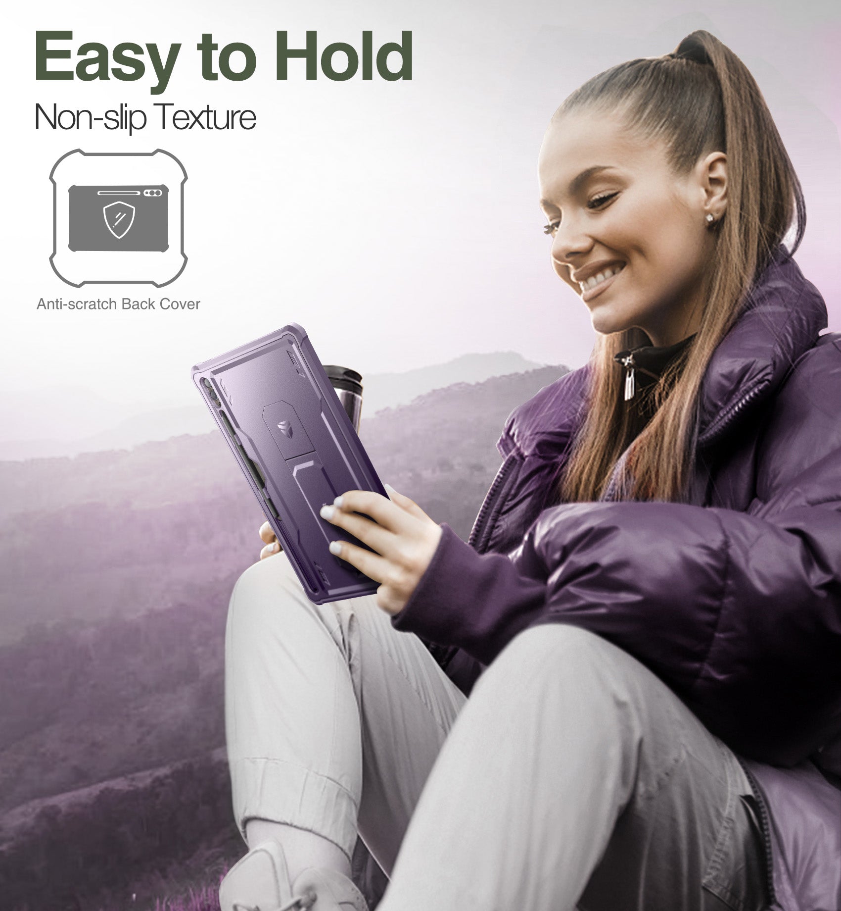 Dexnor Tablet Case for Samsung Galaxy Tab S9 Ultra With Screen Protector Full Body Bumper Kickstand Heavy-duty Shockproof Rugged Pen Holder Cover.