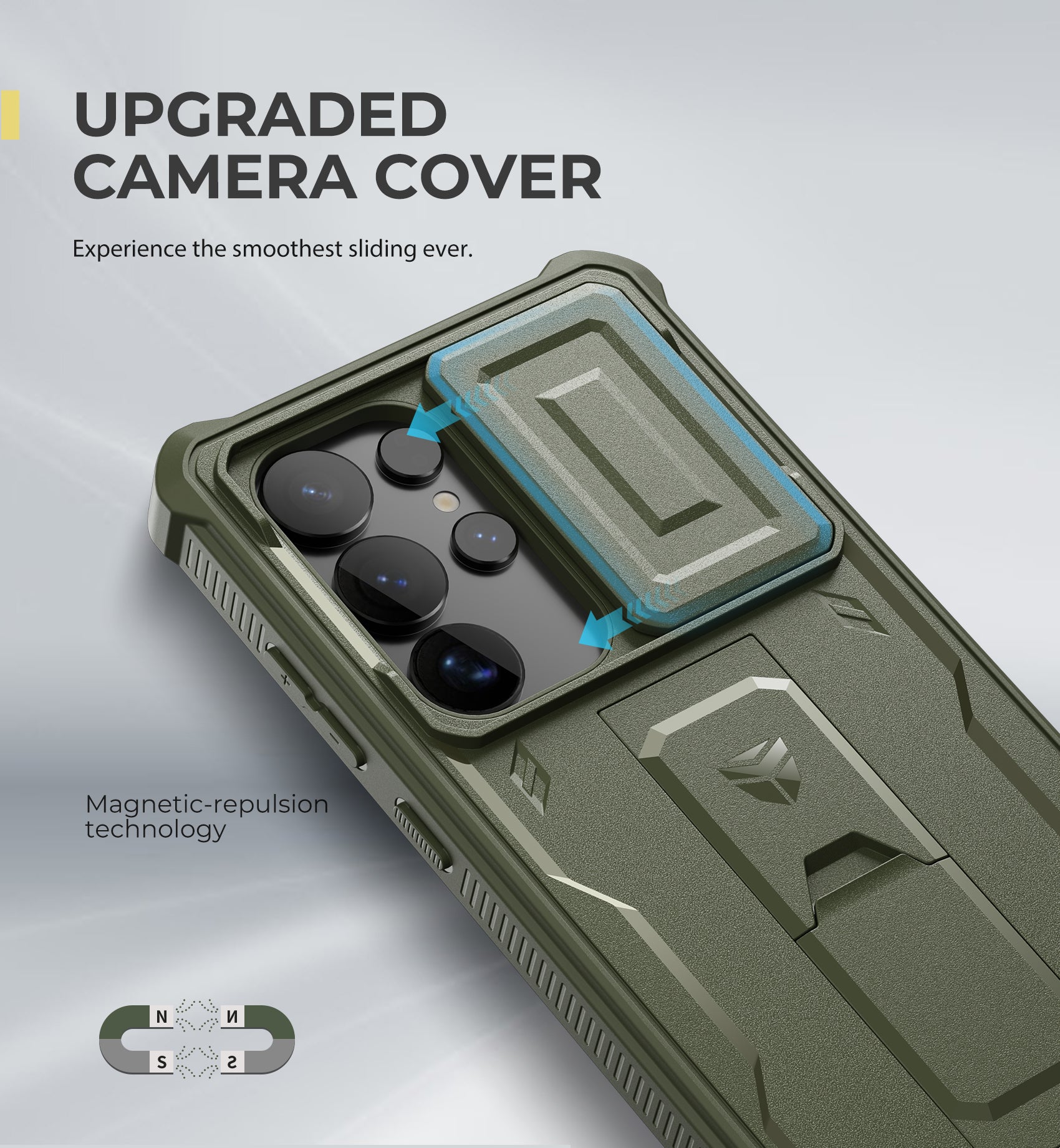 Dexnor Case for Samsung Galaxy S25 Ultra Full Body With Screen Protector Slide Camera Bumper Kickstand Heavy-duty Rugged Cover