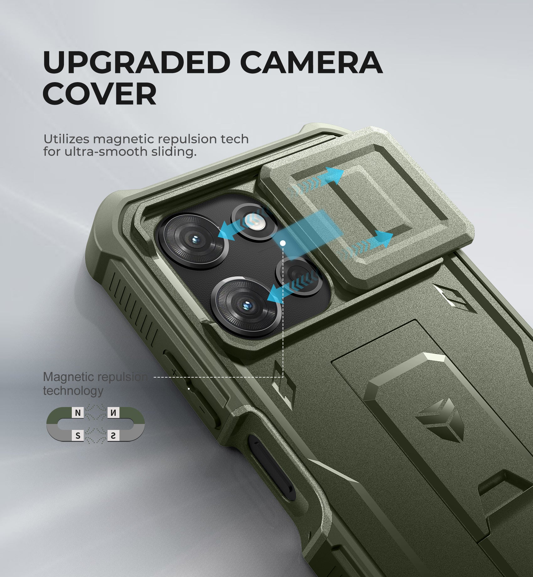 Dexnor Full Body Case for Moto G-Power 5G 2025 With Screen Protector And Slide Camera Bumper Kickstand Heavy-duty Shockproof Cover