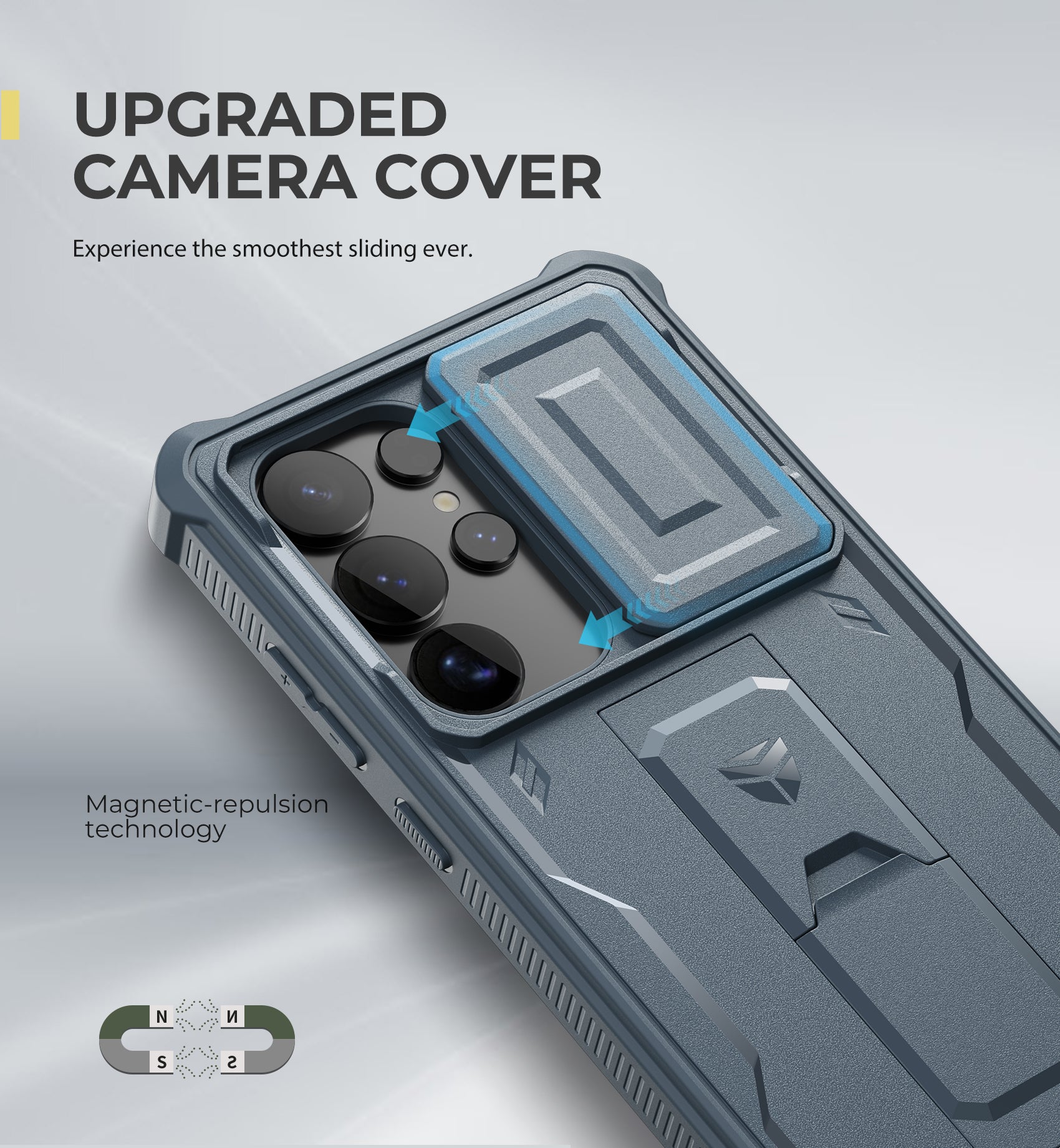 Dexnor Case for Samsung Galaxy S25 Ultra Full Body With Screen Protector Slide Camera Bumper Kickstand Heavy-duty Rugged Cover