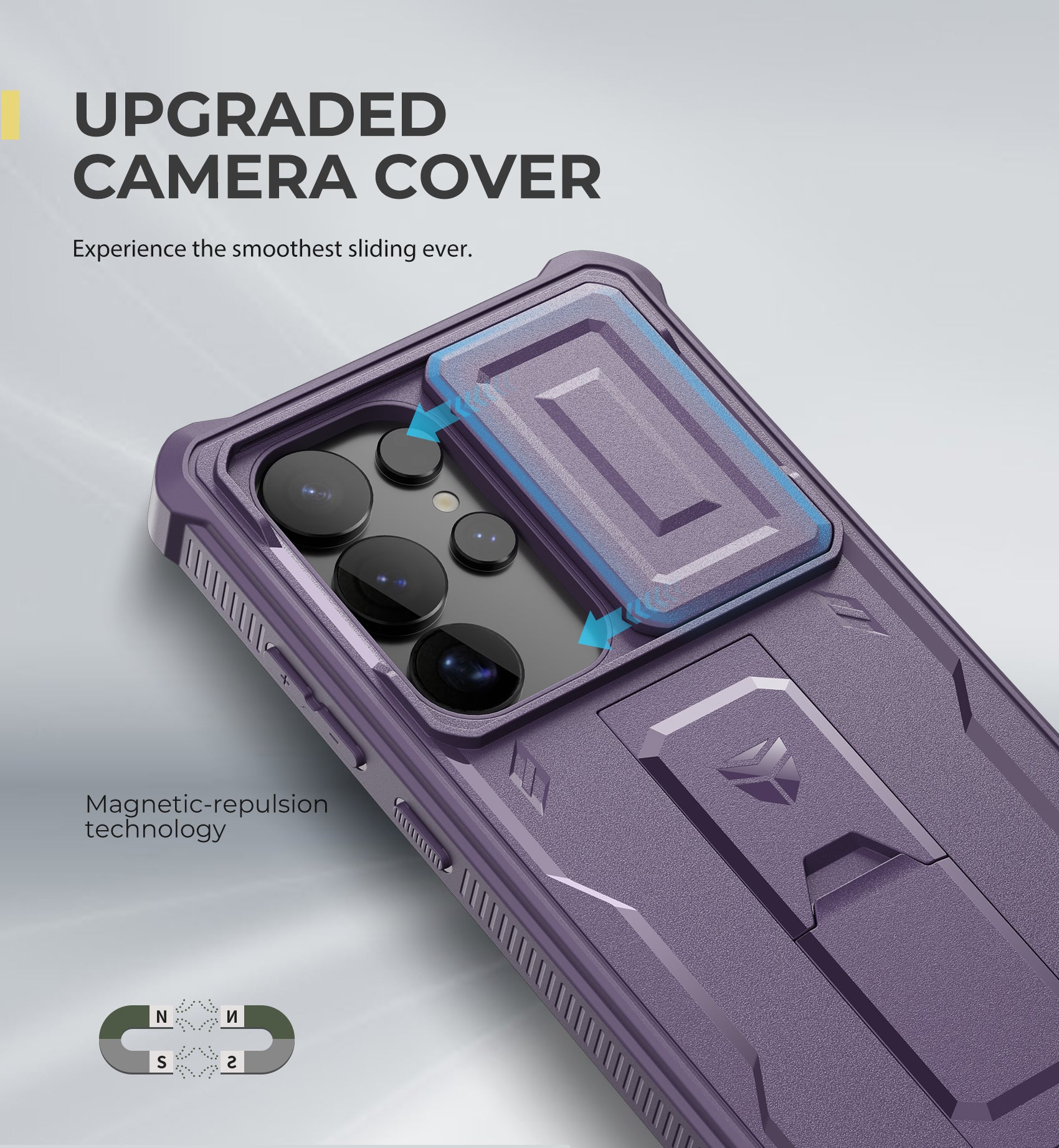 Dexnor Case for Samsung Galaxy S25 Ultra Full Body With Screen Protector Slide Camera Bumper Kickstand Heavy-duty Rugged Cover