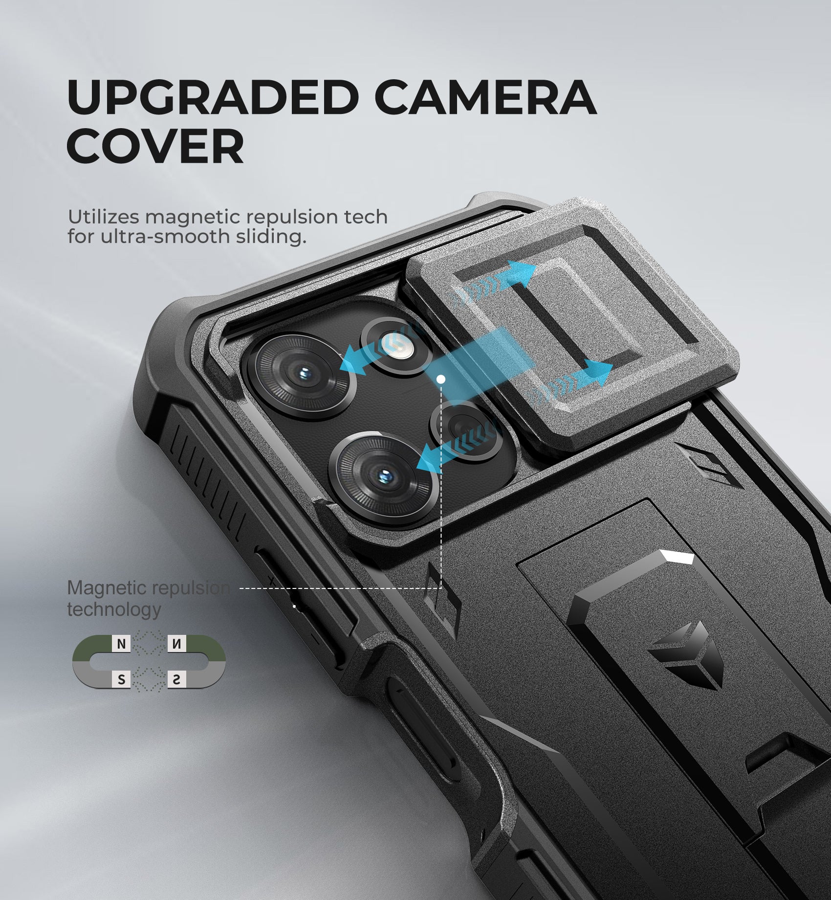 Dexnor Full Body Case for Moto G-Power 5G 2025 With Screen Protector And Slide Camera Bumper Kickstand Heavy-duty Shockproof Cover