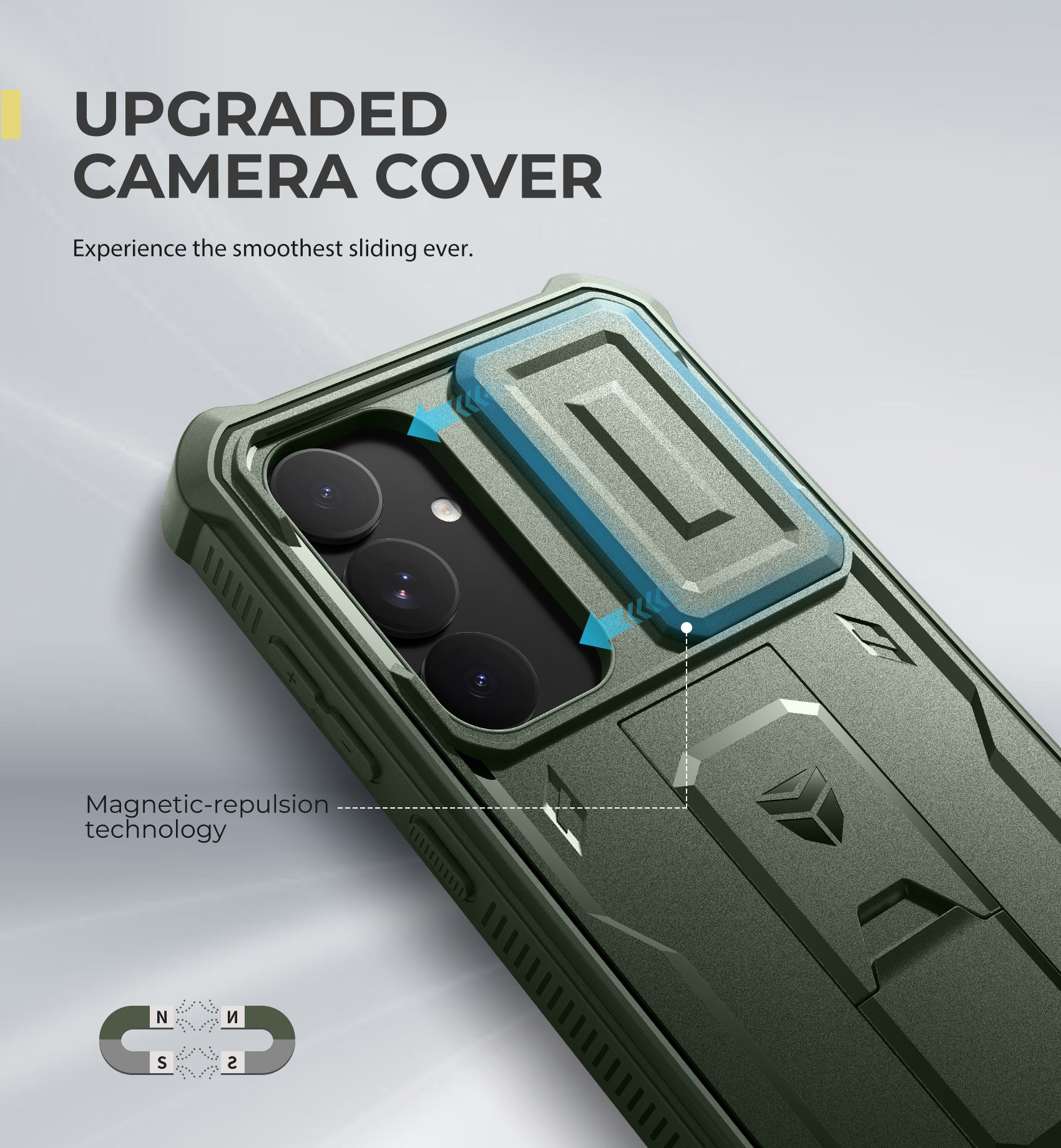 Dexnor Case for Samsung Galaxy S25 Plus Full Body With Screen Protector Slide Camera Bumper Kickstand Heavy-duty Shockproof Grade Cover
