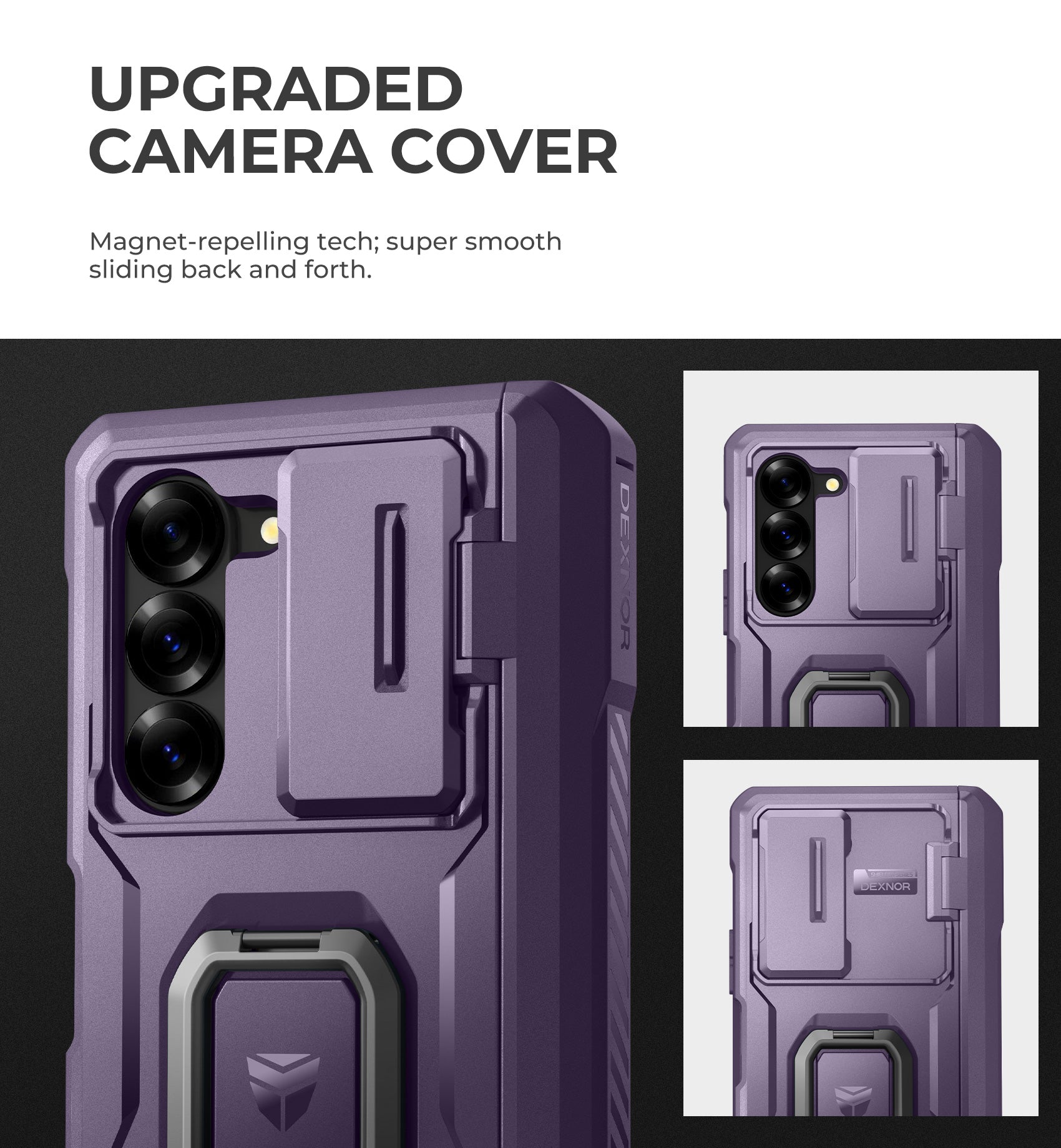 Dexnor Case for Samsung Galaxy Z Fold 6 With Hinge Coverage Screen Protector Full Body Bumper Kickstand Heavy-duty Shockproof Rugged Cover.