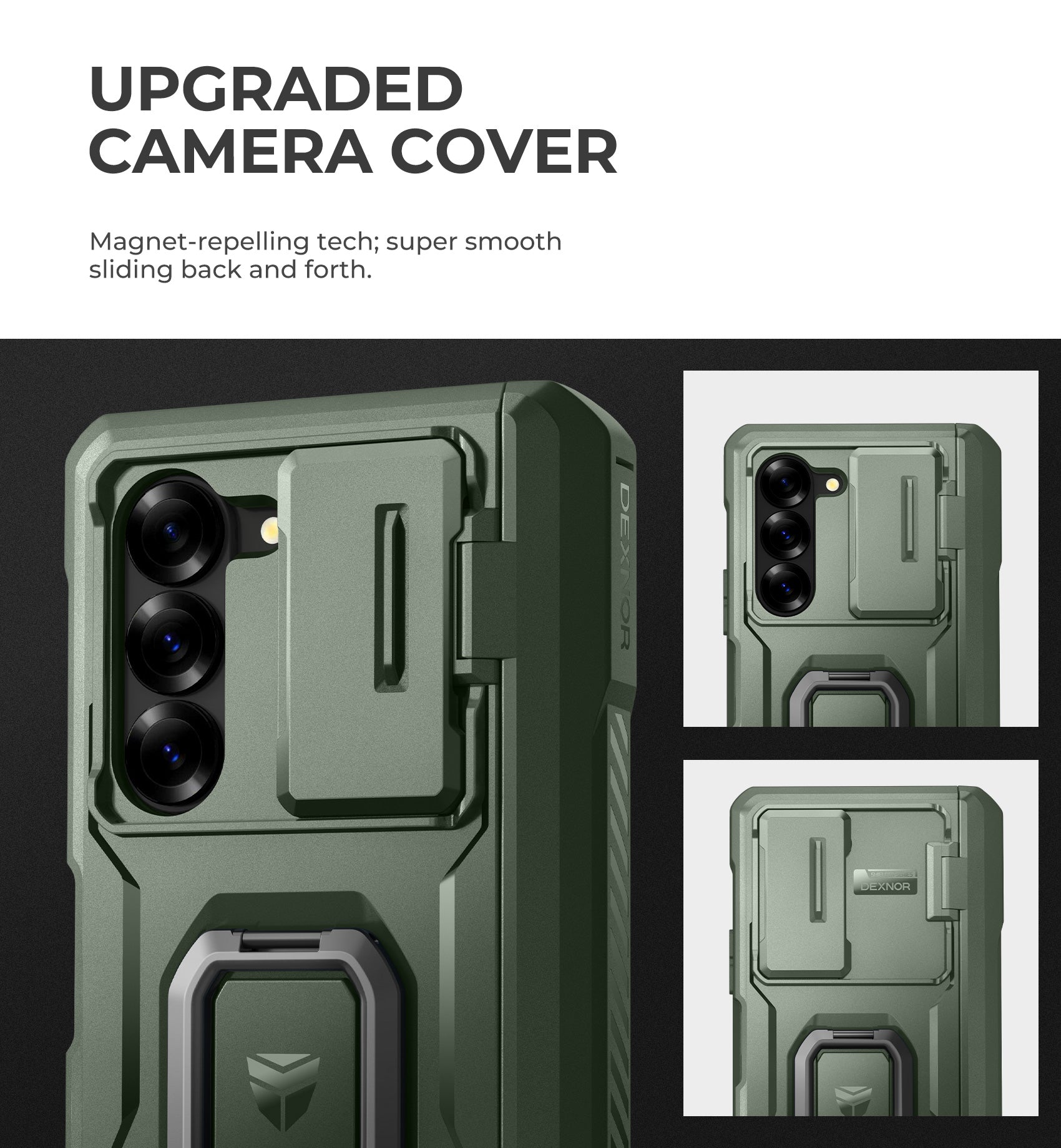 Dexnor Case for Samsung Galaxy Z Fold 6 With Hinge Coverage Screen Protector Full Body Bumper Kickstand Heavy-duty Shockproof Rugged Cover.