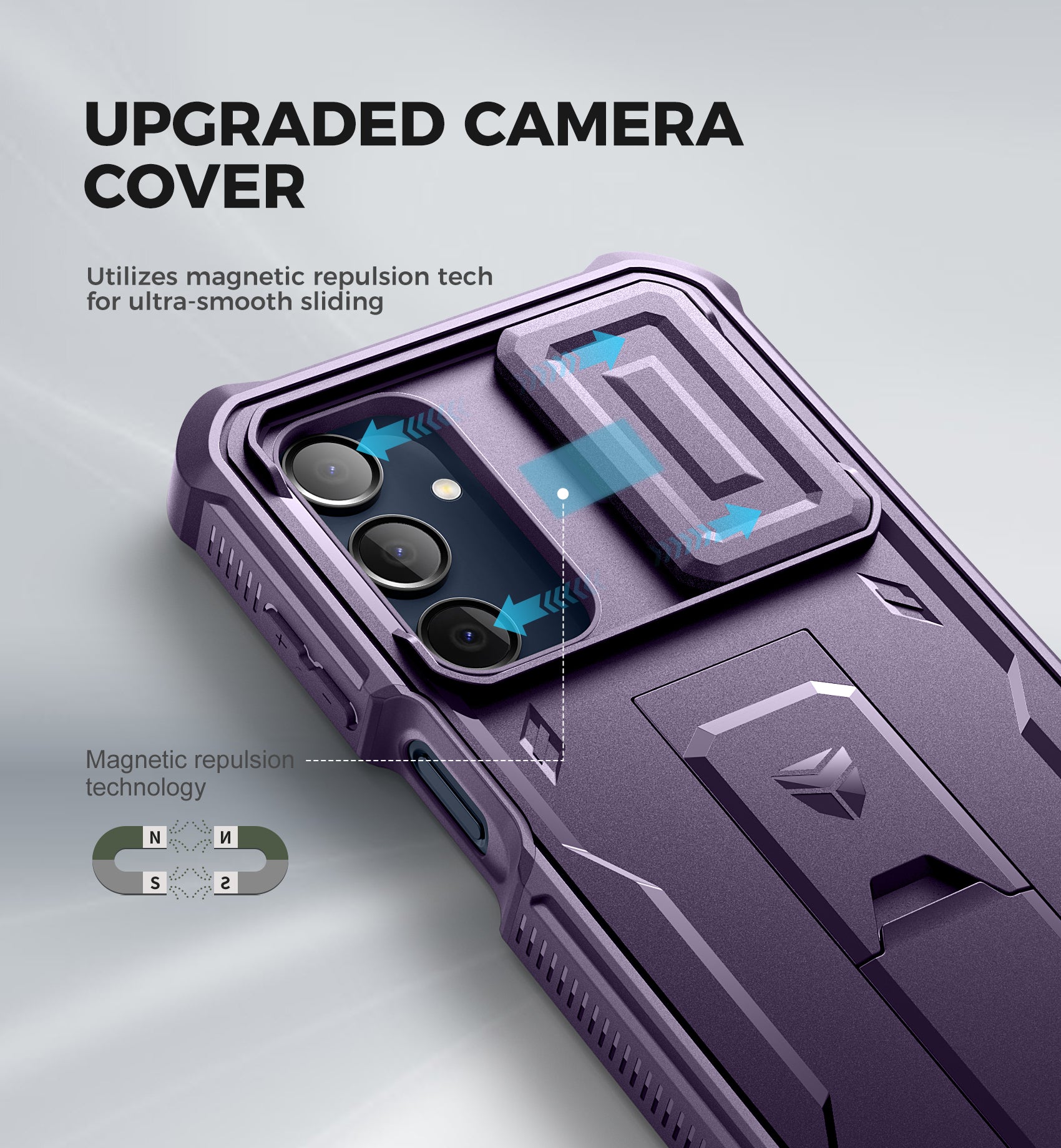 Dexnor Case for Samsung Galaxy A16 With Screen Protector Full Body Bumper Kickstand Heavy-duty Shockproof Rugged Cover.