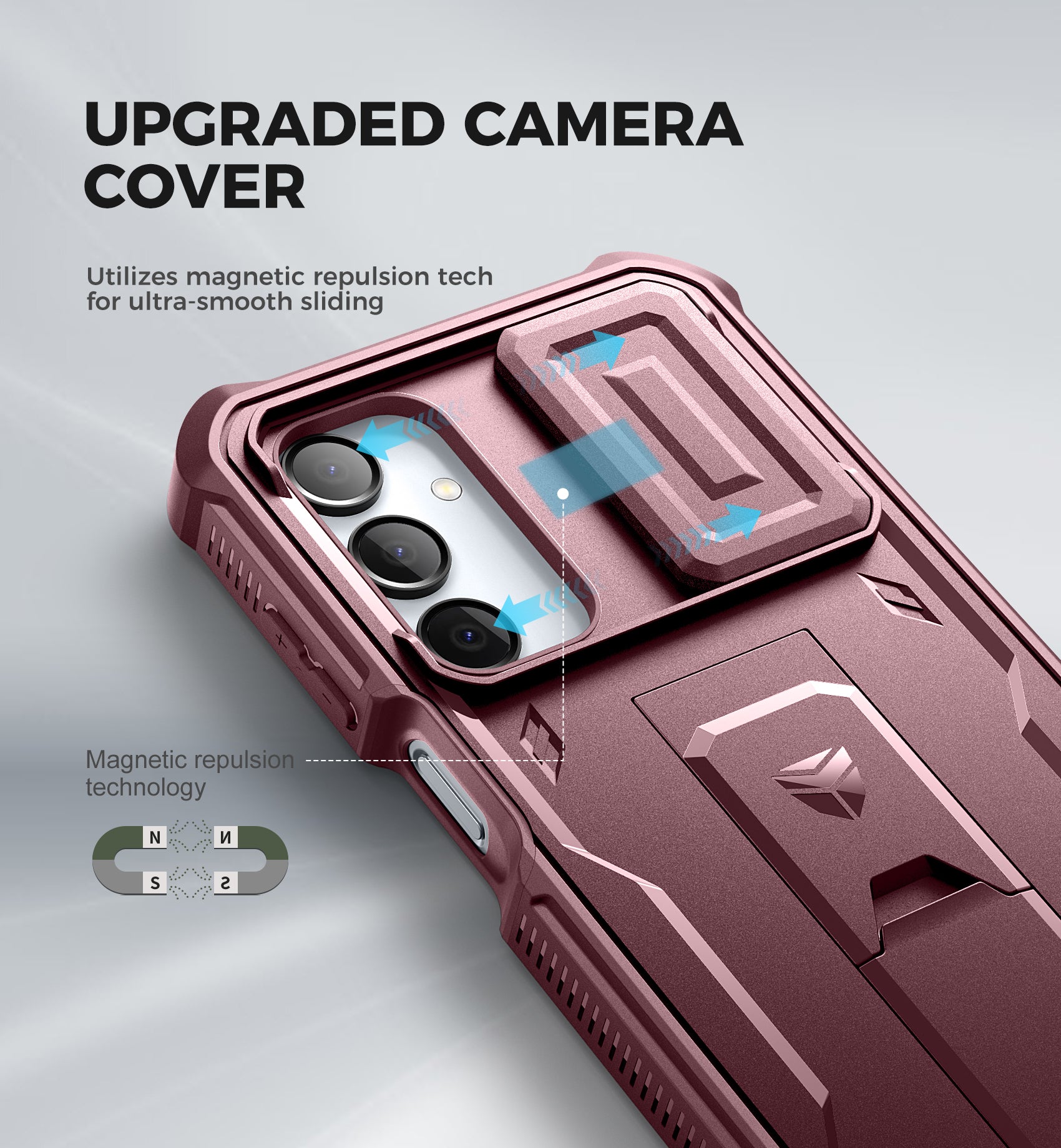 Dexnor Case for Samsung Galaxy A16 With Screen Protector Full Body Bumper Kickstand Heavy-duty Shockproof Rugged Cover.