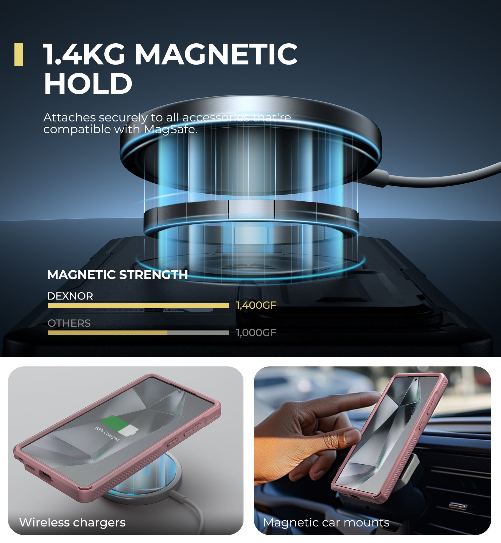 Dexnor Full Body Case for Samsung Galaxy S25 Ultra With Screen Protector and Flip Camera Cover Bumper Kickstand Heavy-duty Shockproof