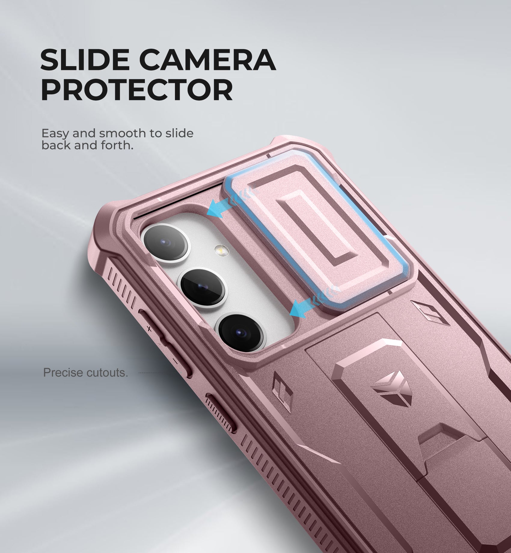 Dexnor Case for Samsung Galaxy S24 Plus Full Body With Screen Protector Slide Camera Bumper Kickstand Heavy-duty Shockproof Rugged Cover.