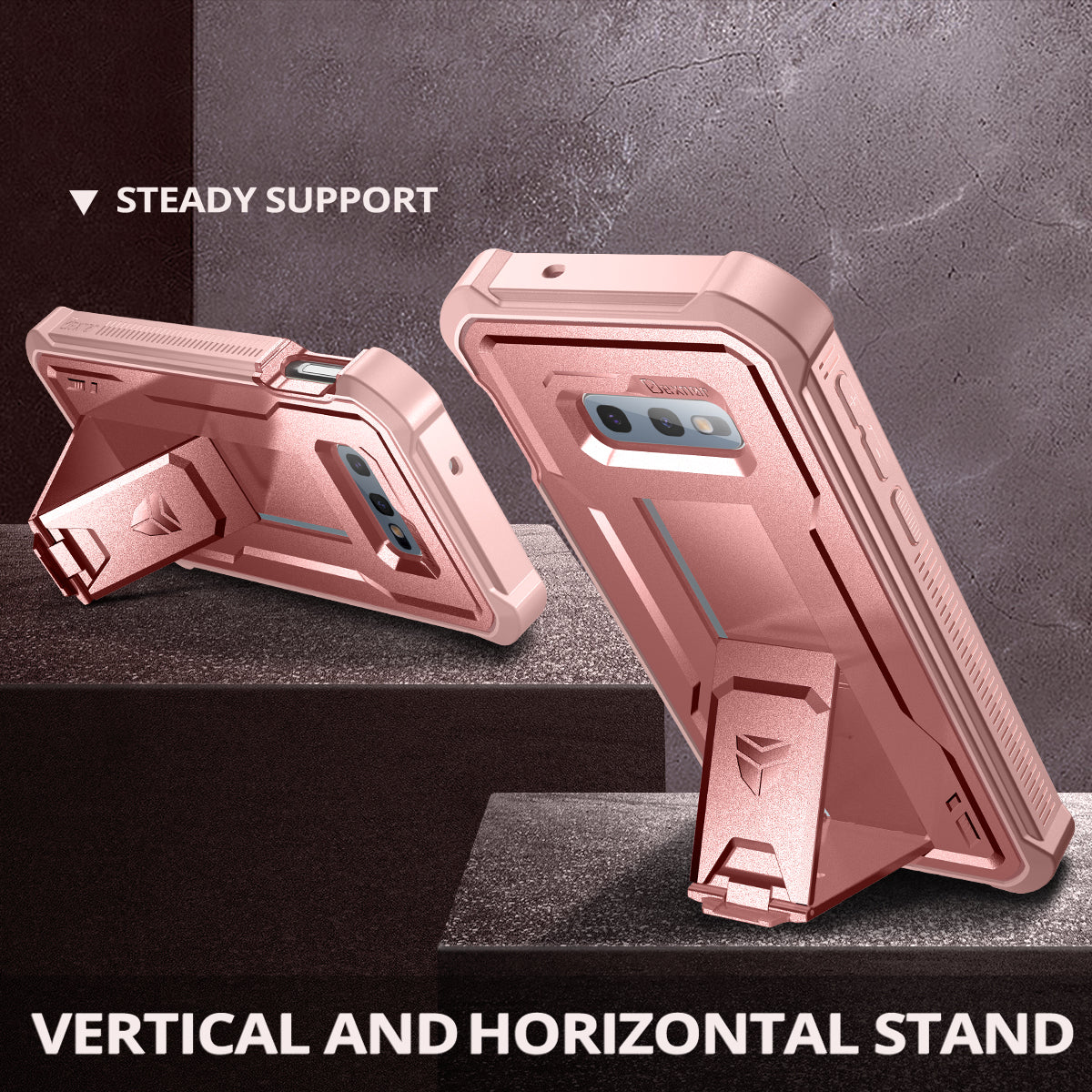 Dexnor Case for Samsung Galaxy S10E With Single Screen Protector Full Body Bumper Kickstand Heavy-duty Shockproof Rugged Cover