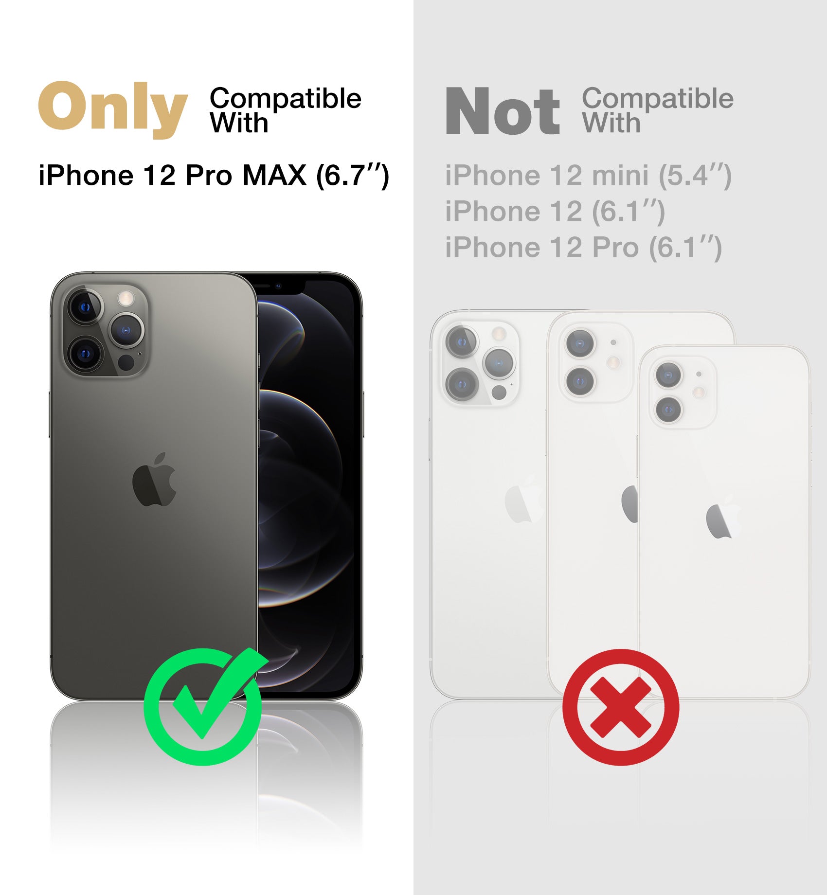 Dexnor Black Case For iPhone 12 Pro Max With MagSafe Heavy-duty Shockproof Full Body Built-in Screen Protector Adjustable Kickstand
