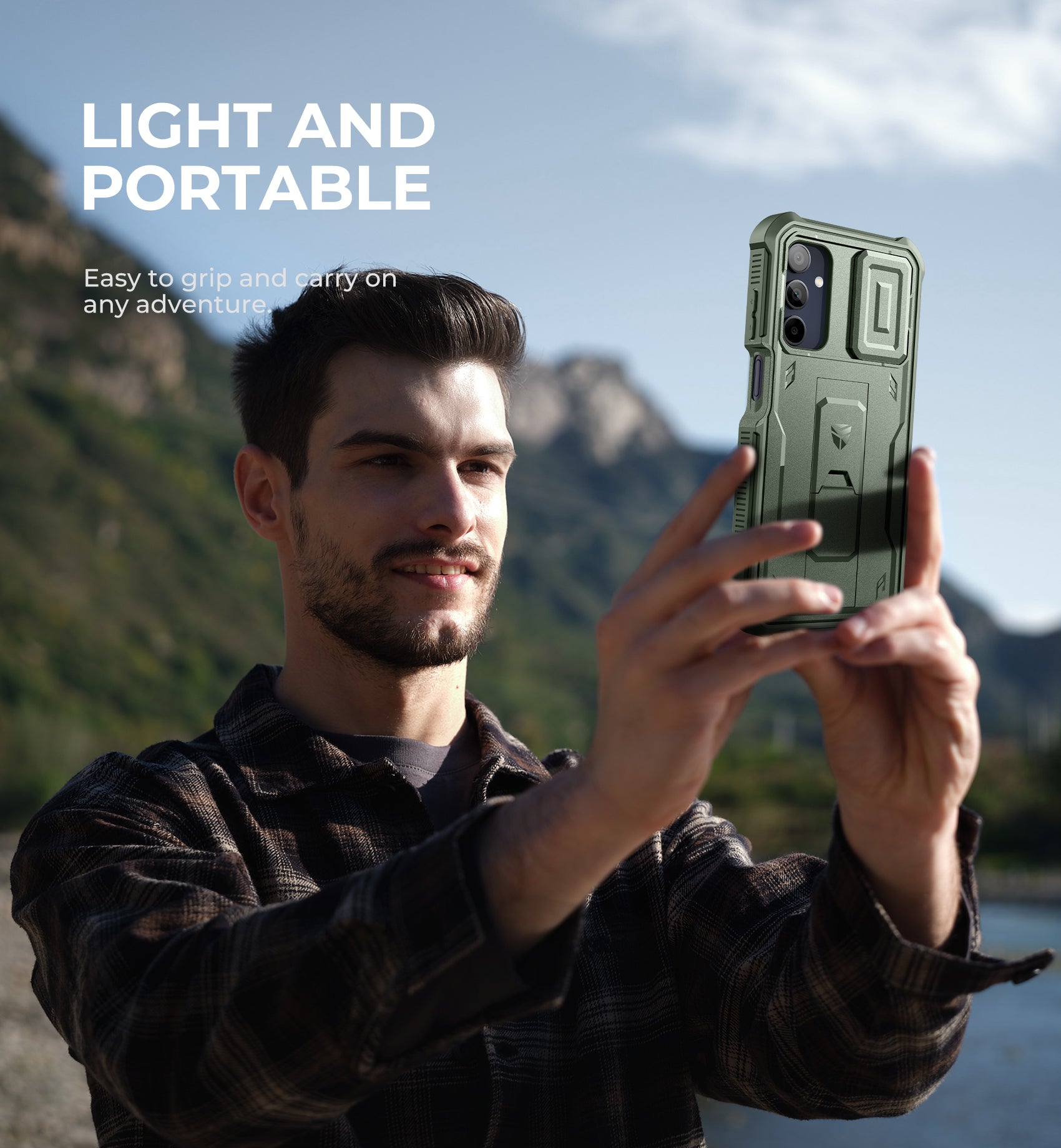 Dexnor Case for Samsung Galaxy A15 5G With Screen Protector Full Body Bumper Kickstand Heavy-duty Shockproof Rugged Military Grade Cover.