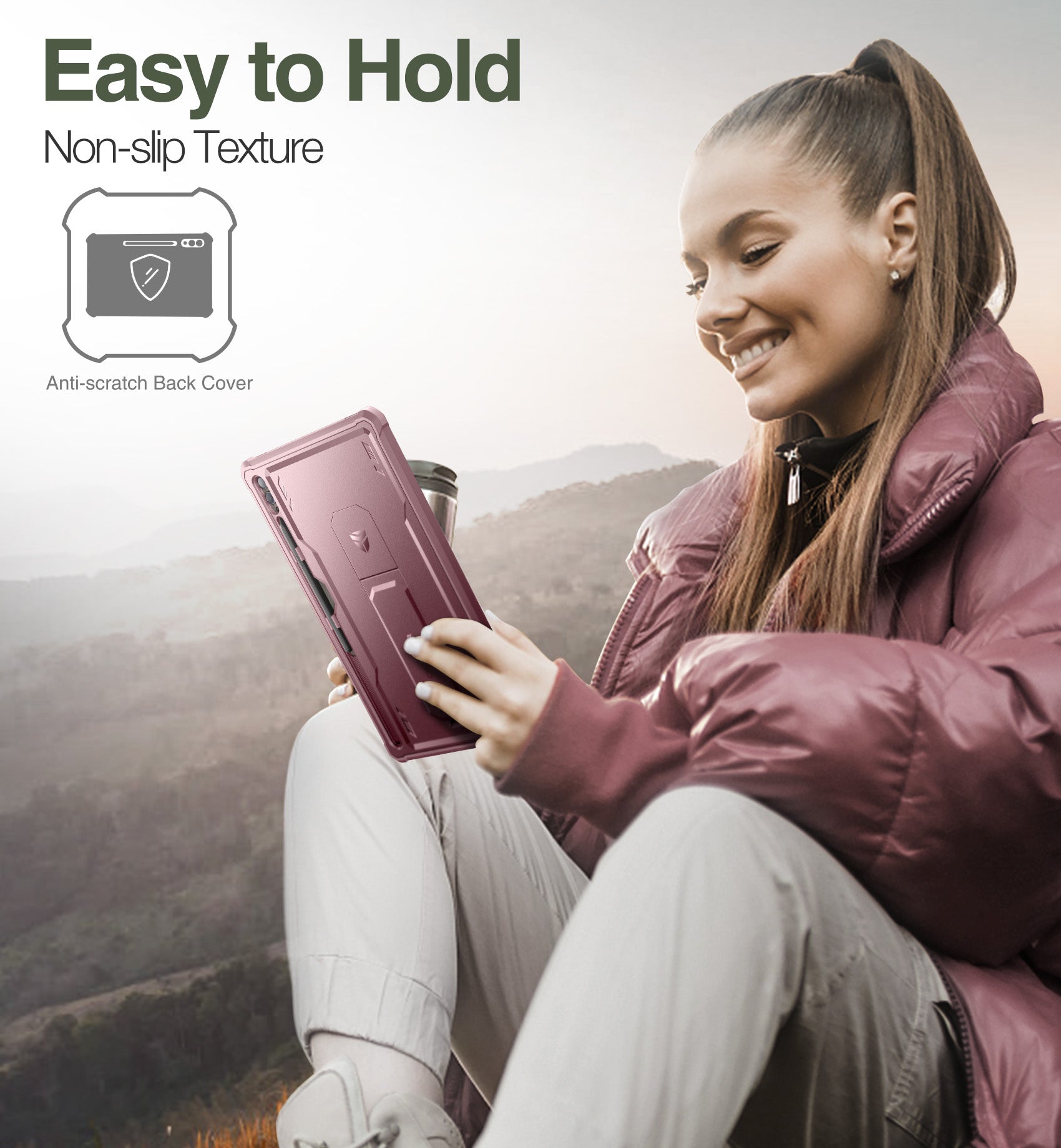 Dexnor Tablet Case for Samsung Galaxy Tab S9 Ultra With Screen Protector Full Body Bumper Kickstand Heavy-duty Shockproof Rugged Pen Holder Cover.