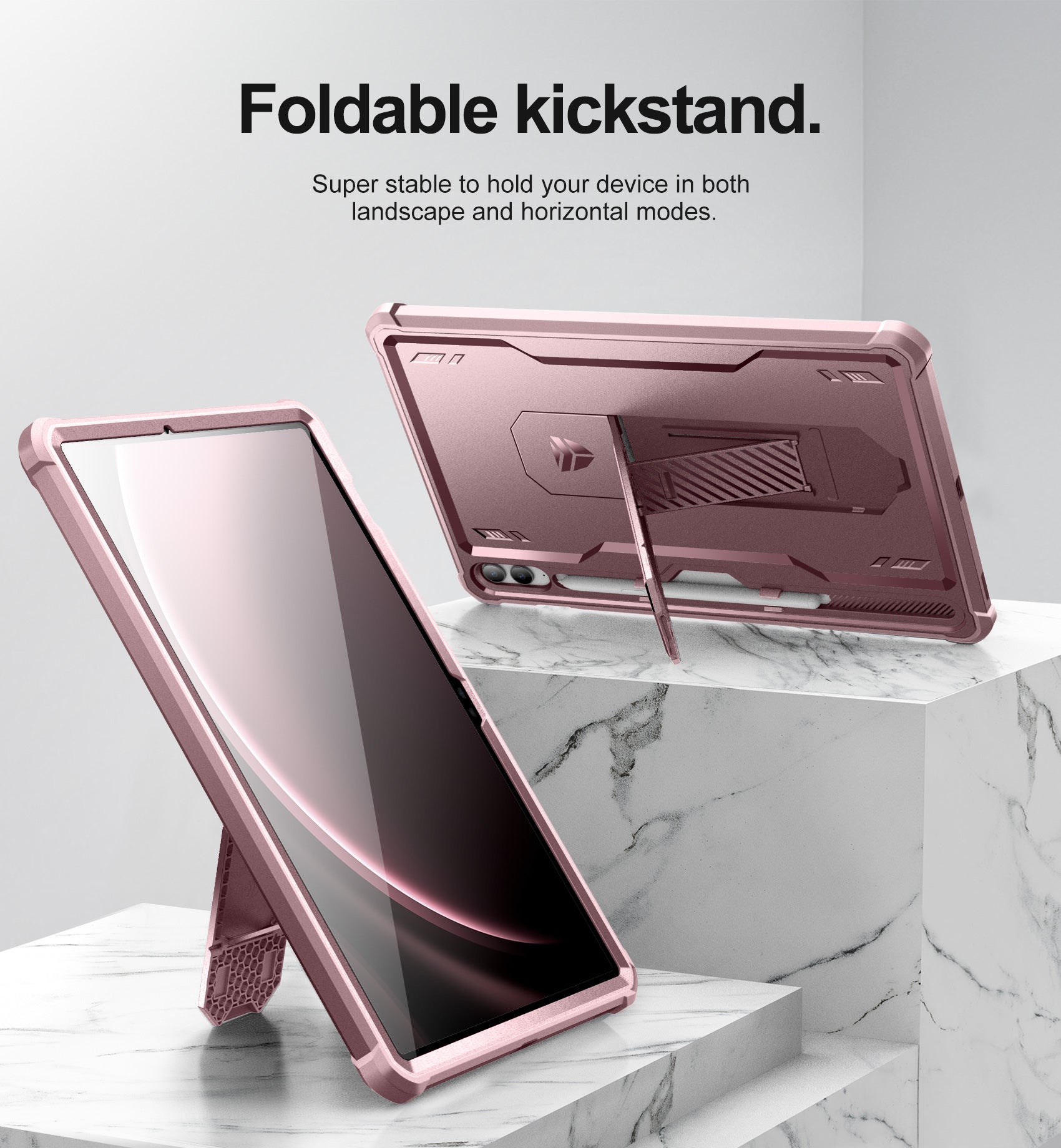 Dexnor Tablet Case for Samsung Galaxy Tab S9 FE Plus With Screen Protector Full Body Bumper Kickstand Heavy-duty Shockproof Rugged Pen Holder Cover.