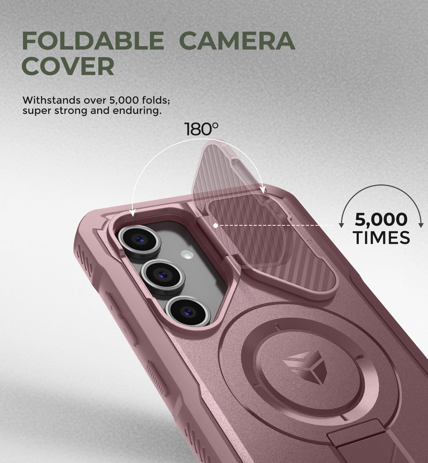 Dexnor Case for Samsung Galaxy S24 FE with Camera Cover & Adjustable Kickstand & Built-in Screen Protector Magnetic Rugged Shockproof Bumper Cases Heavy-Duty Mangetic Protective Cover.