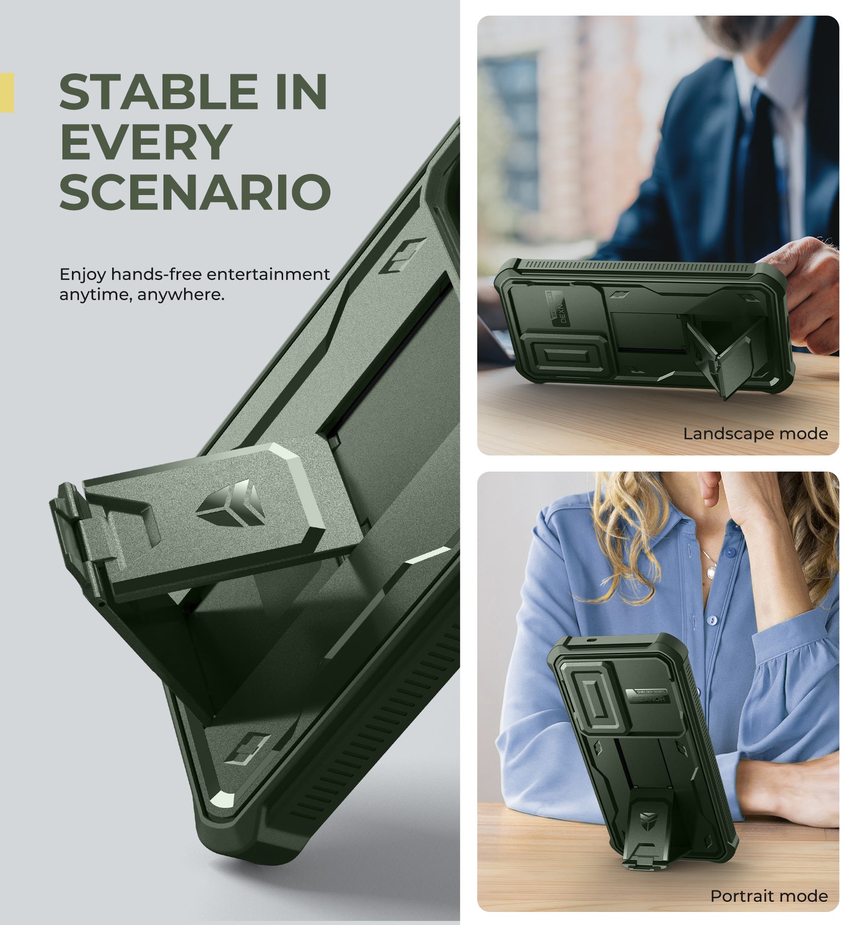 Dexnor Case for Samsung Galaxy S25 Full Body With Screen Protector Slide Camera Bumper Kickstand Heavy-duty Shockproof Rugged Cover.