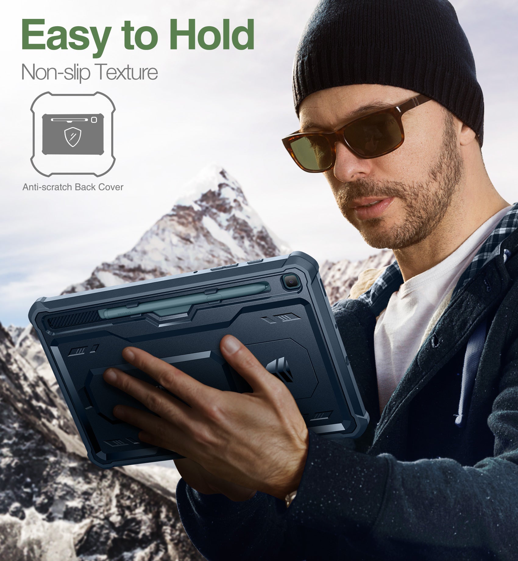 Dexnor Tablet Case for Samsung Galaxy Tab S6 lite 2020/2022/2024 With Screen Protector Full Body Bumper Kickstand Heavy-duty Shockproof Rugged Pen Holder Cover.