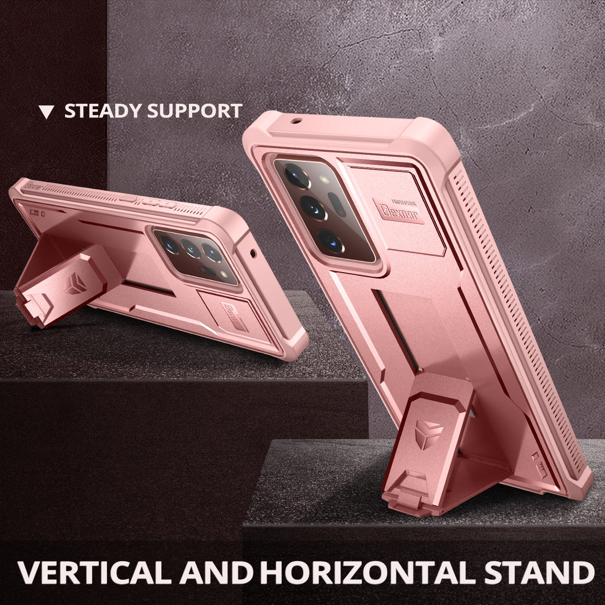 Dexnor Case for Samsung Galaxy Note 20 Ultra With Single Screen Protector Full Body Bumper Kickstand Heavy-duty Shockproof Rugged Cover.